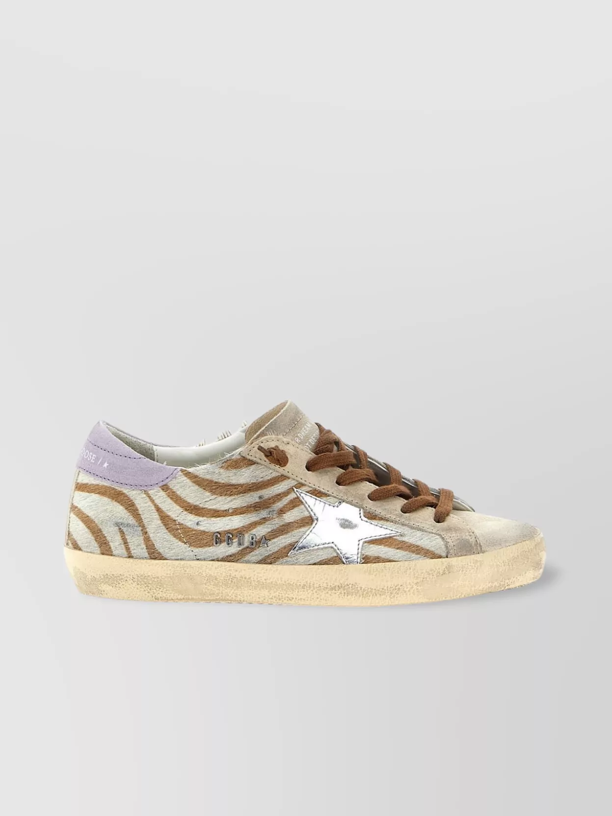 Golden Goose Zebra Pattern Sneakers Star Detail In Multi