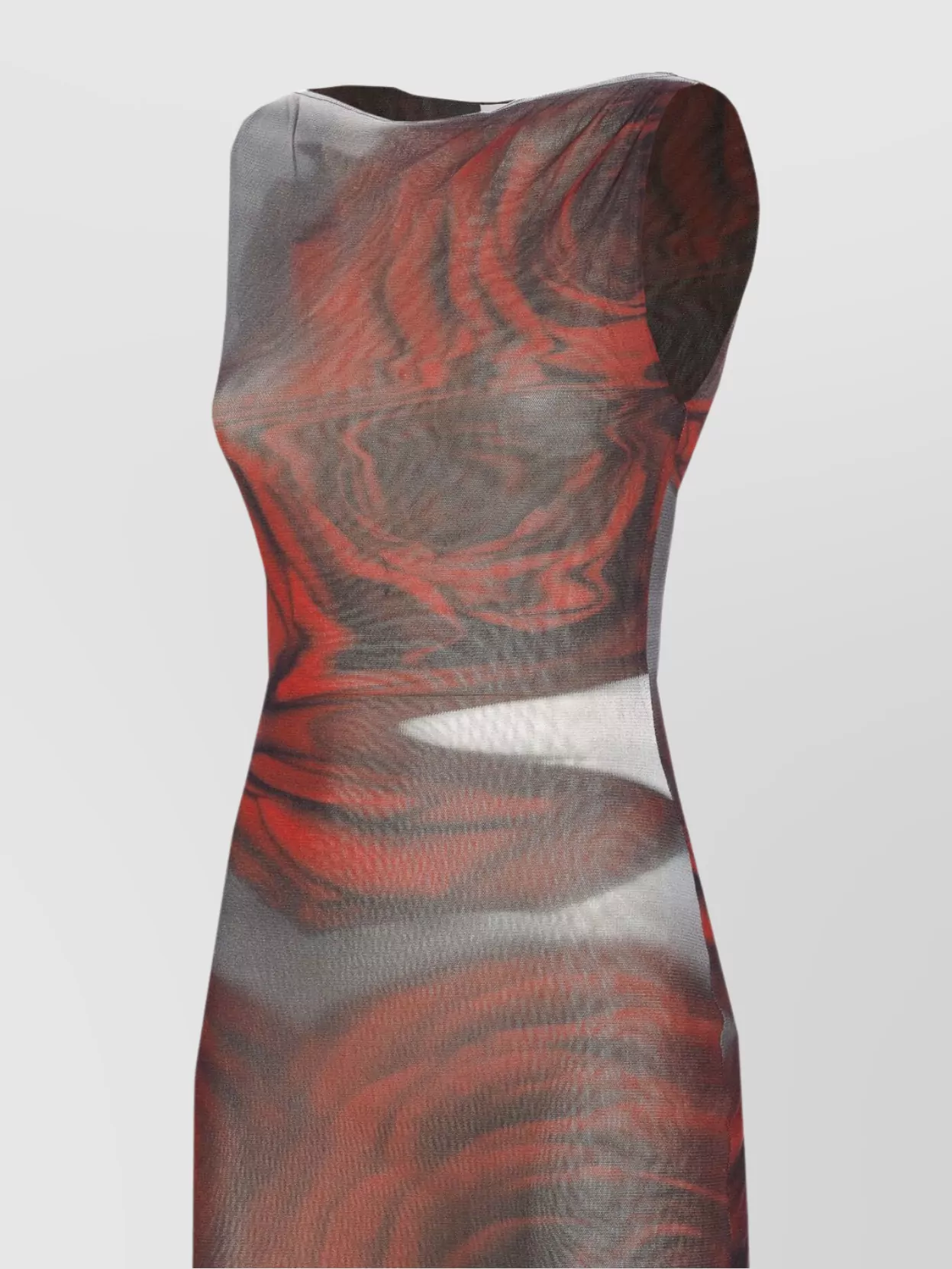 Jean Paul Gaultier Floral Maxi Dress Boat Neckline