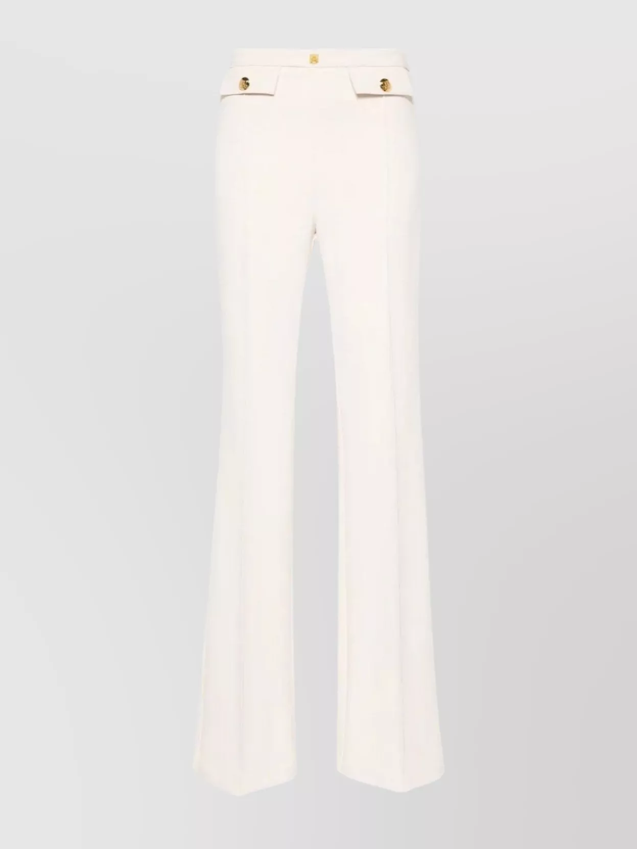 Elisabetta Franchi High-Rise Wide-Leg Trousers Button Detailing