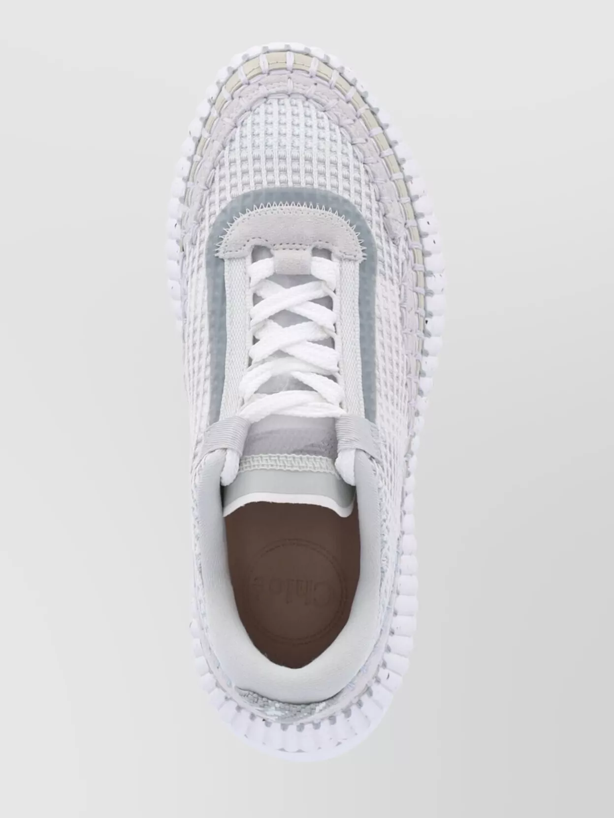 Chloé Low Top Sneakers Textured Sole In Gray