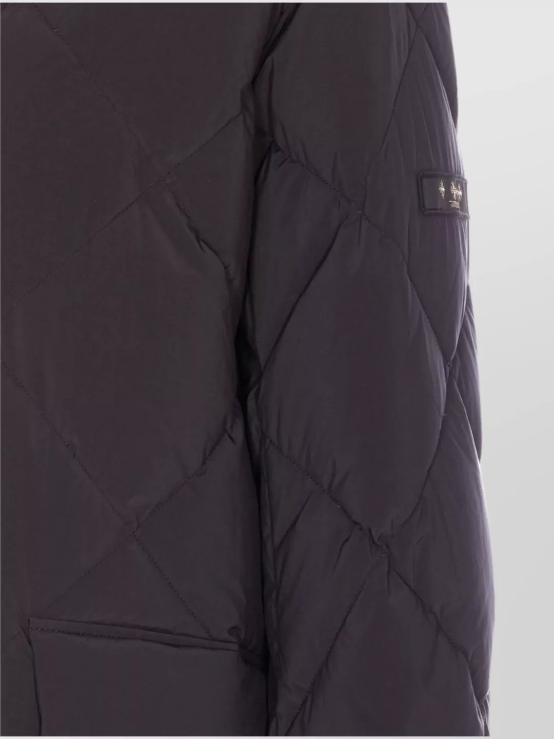 Tatras Long Padded Jacket With Hood And Pockets In Blue