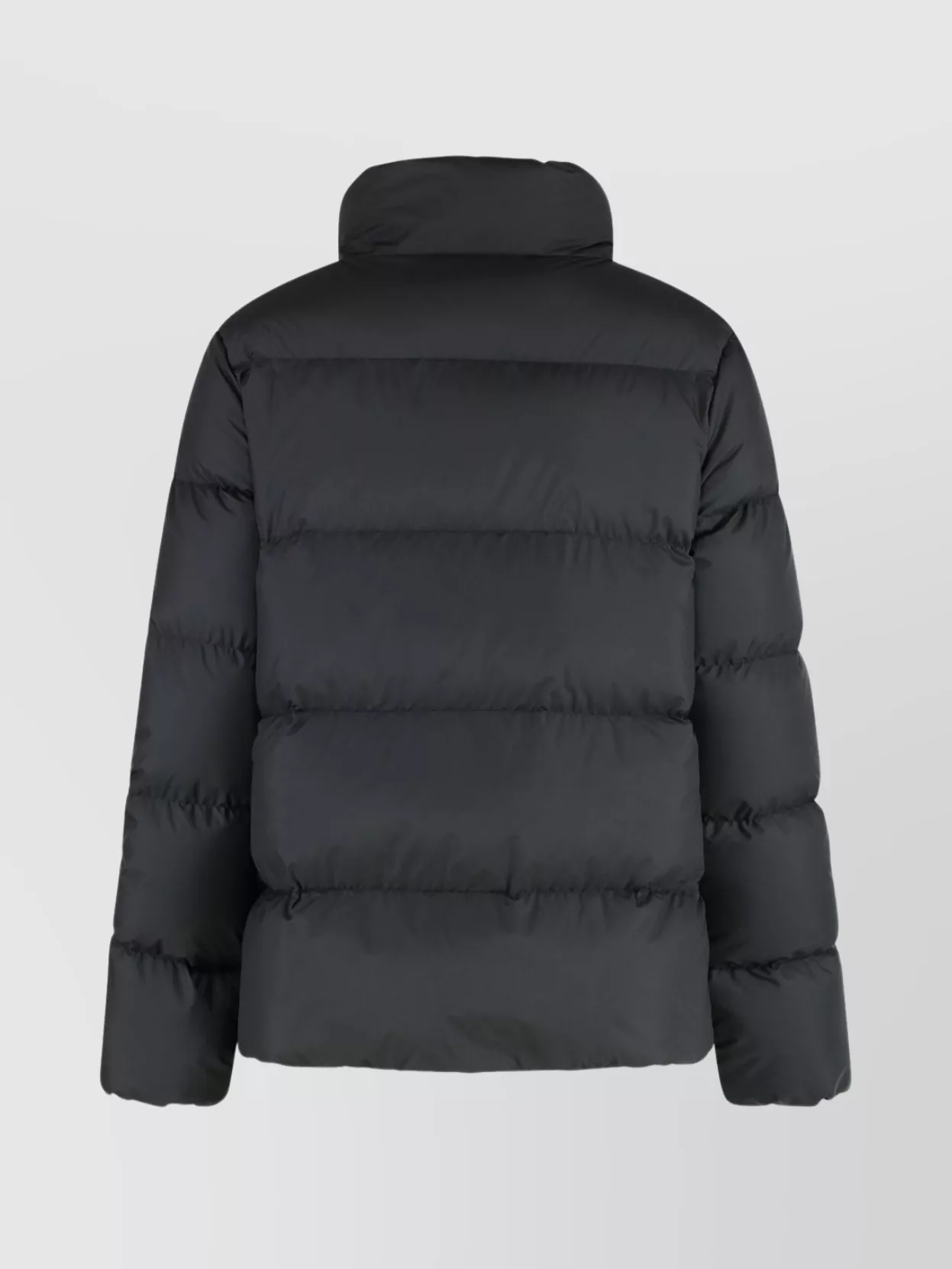 Moncler Short Down Jacket Adjustable Drawstring In Black