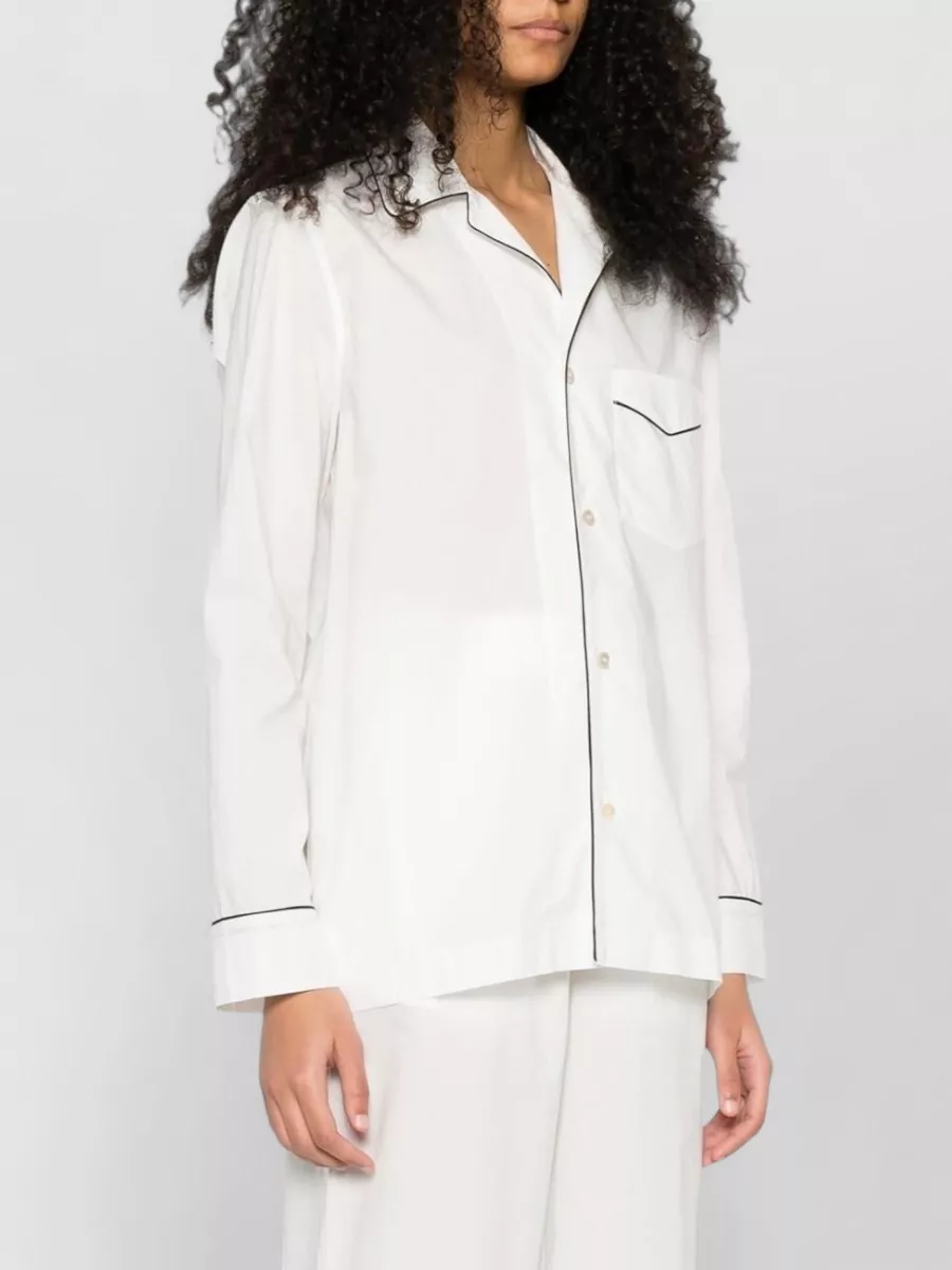 Forte Forte Cotton Long-Sleeve Pajama Shirt