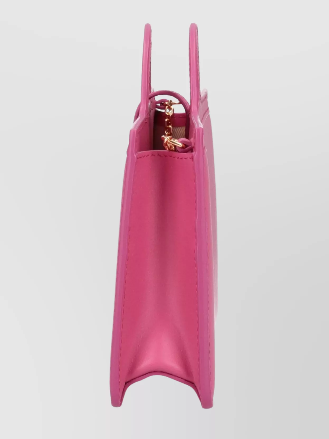 Marni Hardware Gold Tone Structured Shape Top Handle In Pink
