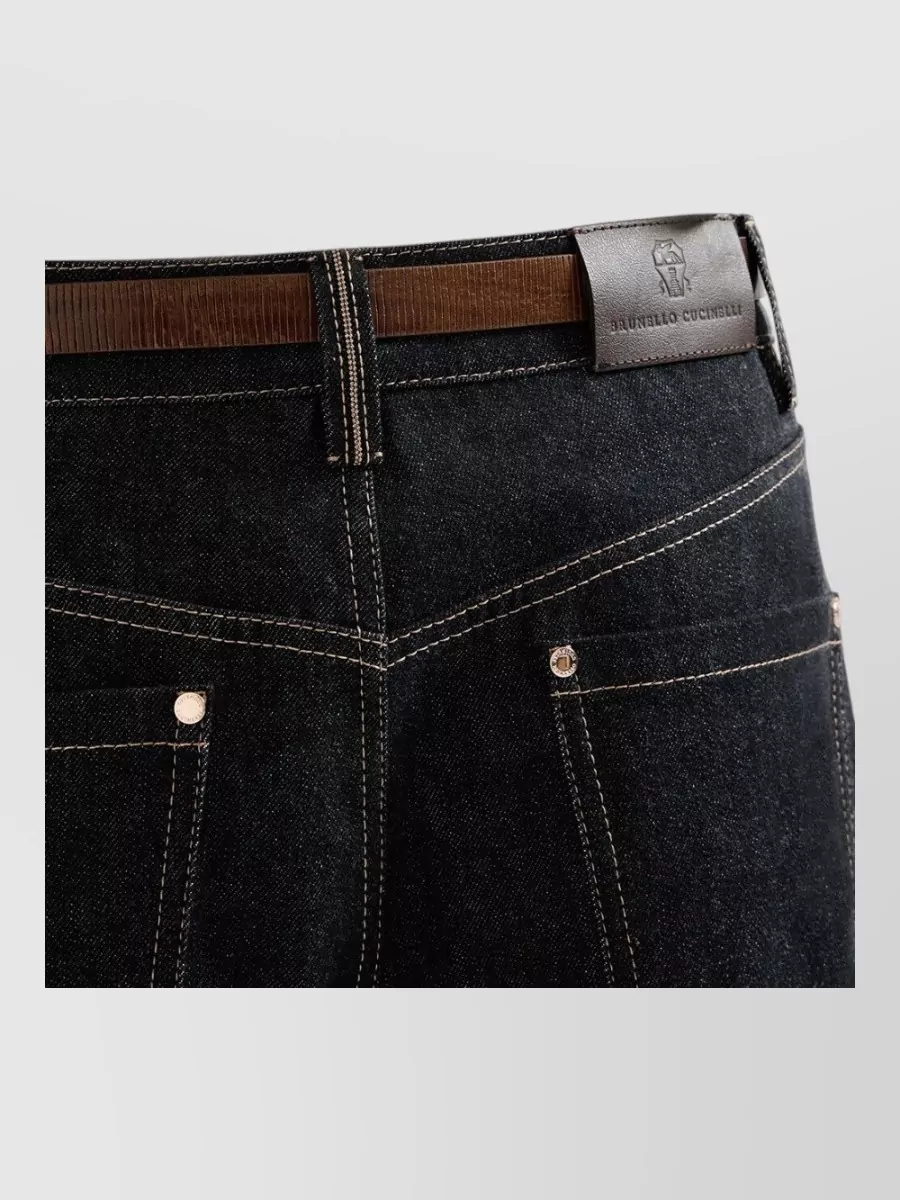 Brunello Cucinelli Denim Loose Barrel Jeans