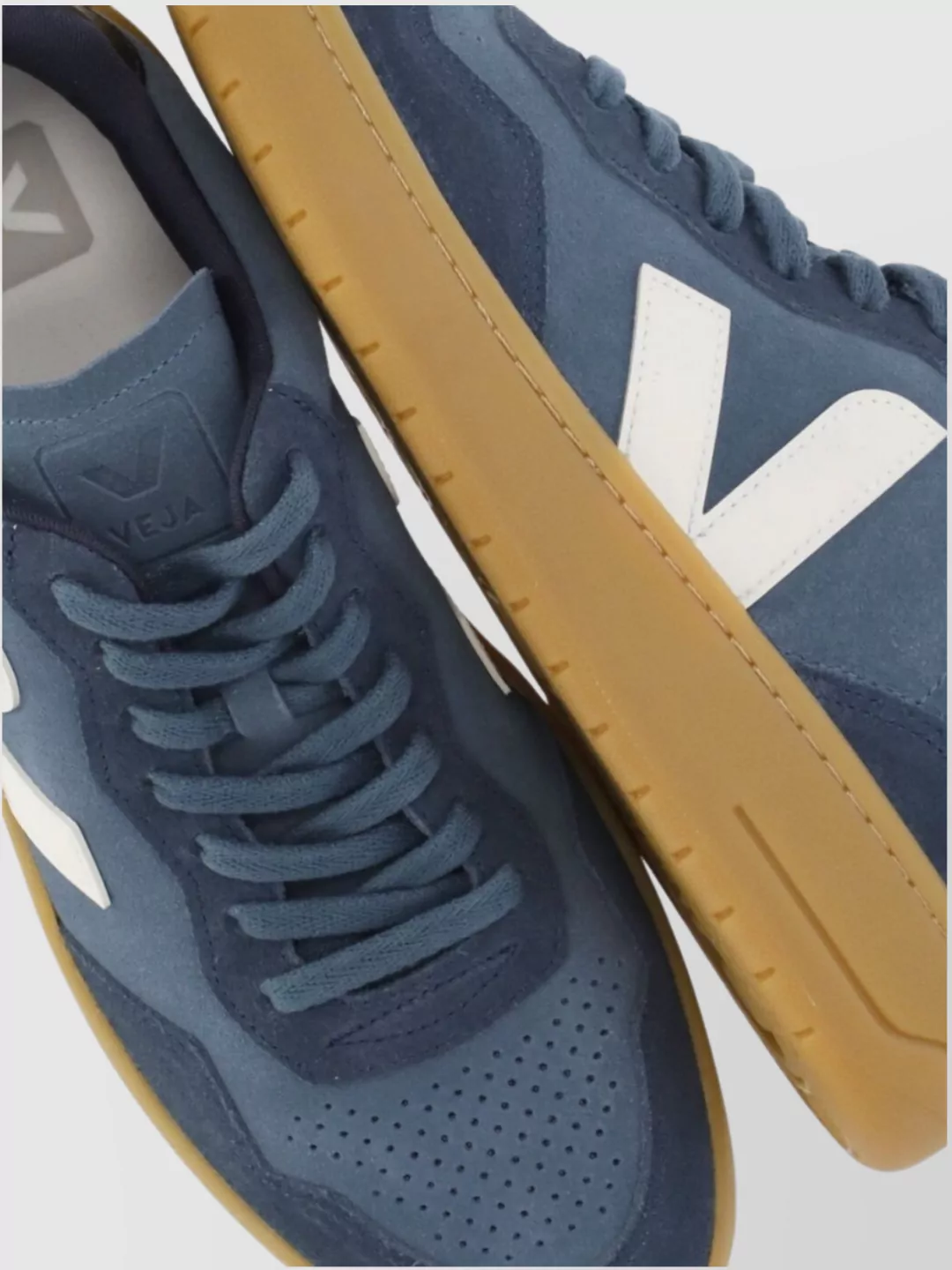 Veja Suede Leather Sneakers Round Toe Design