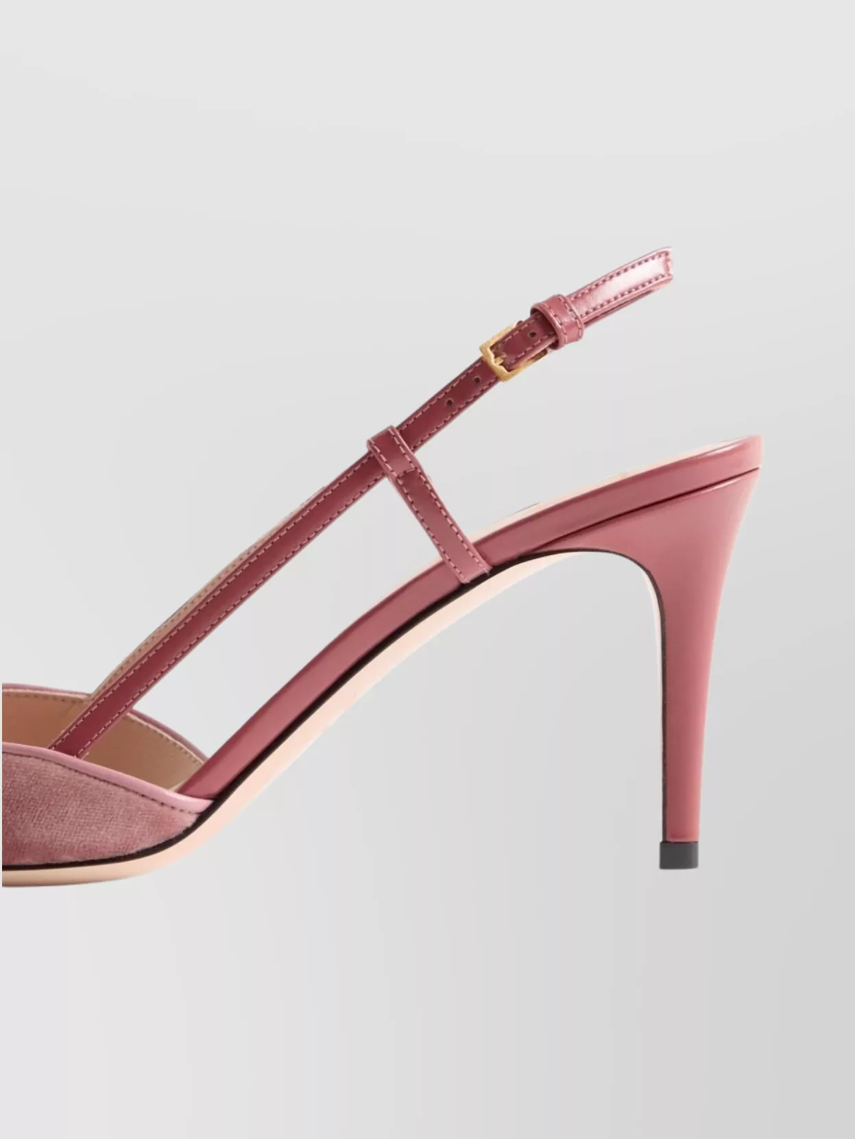 Valentino Garavani Signature Velvet Slingback Pumps Gemstone Detail