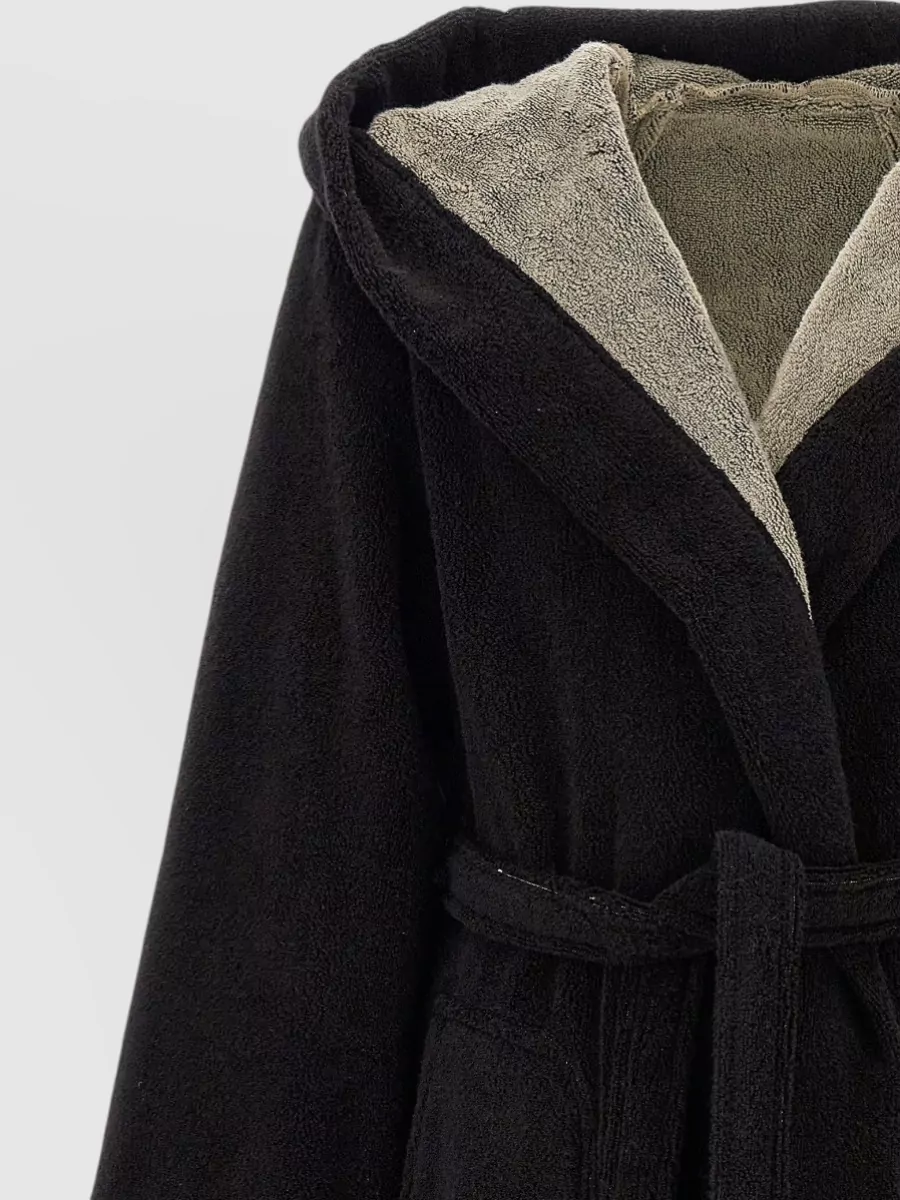 Rick Owens Hooded Cotton Terry Bathrobe