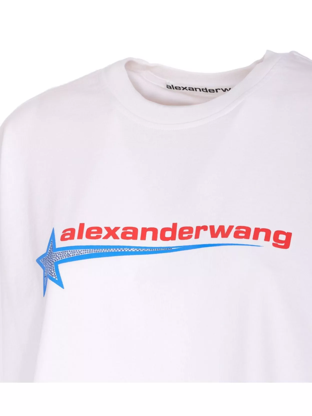 Alexander Wang Boxy T-Shirt With Short Sleeves And Glitter
