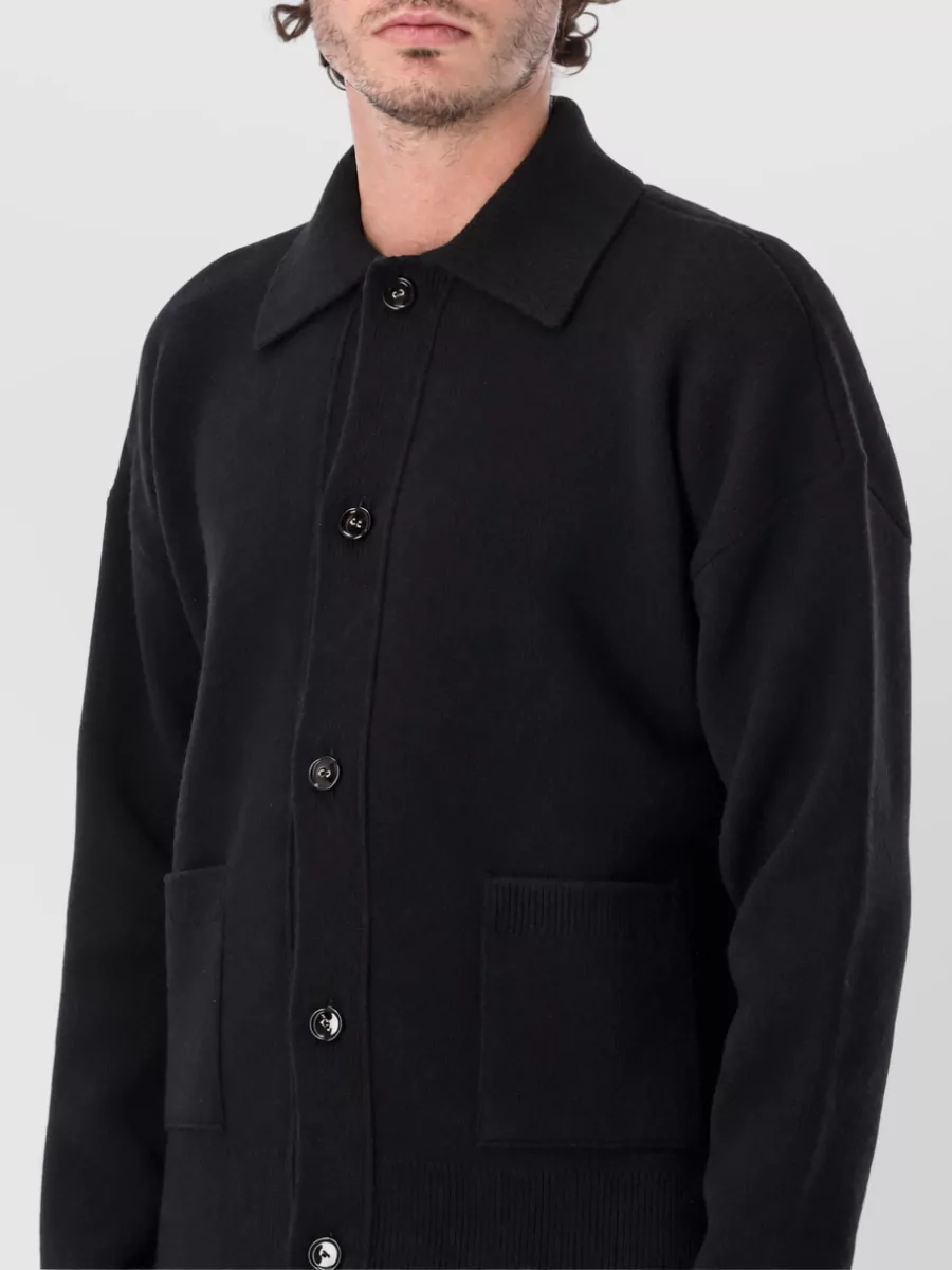Ami Paris Wool Collar Cardigan