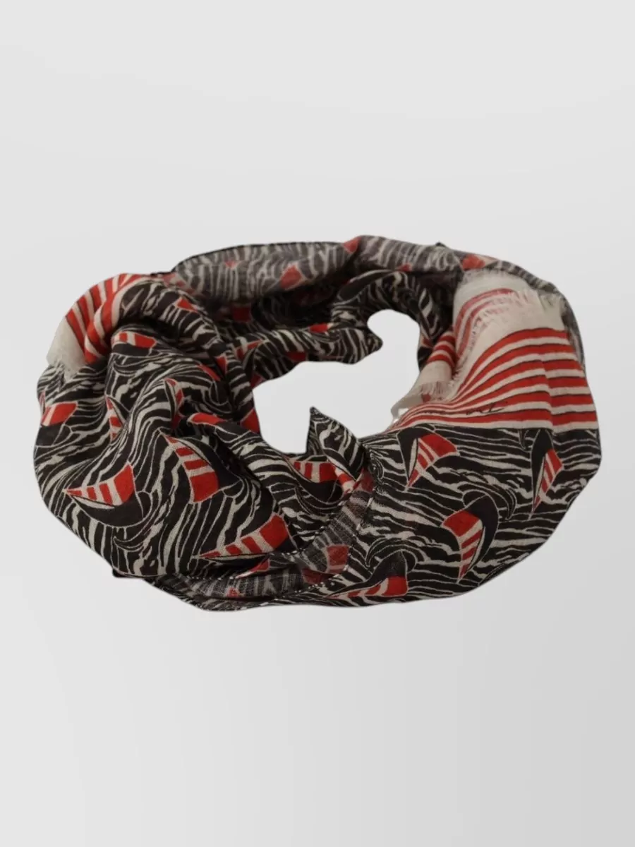 Dolce&Gabbana Linen Stripe Print Scarf