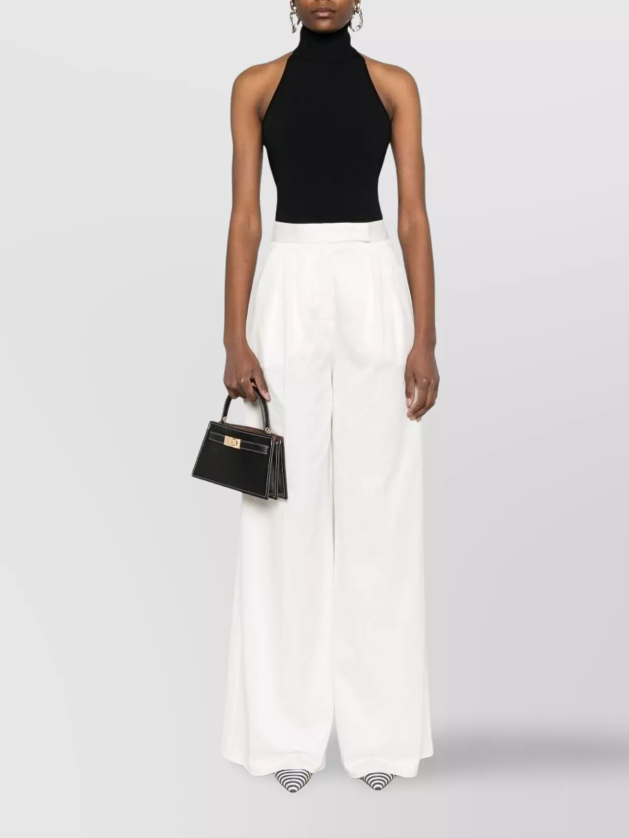 Max Mara Peak Halterneck High Neck Open Back Top