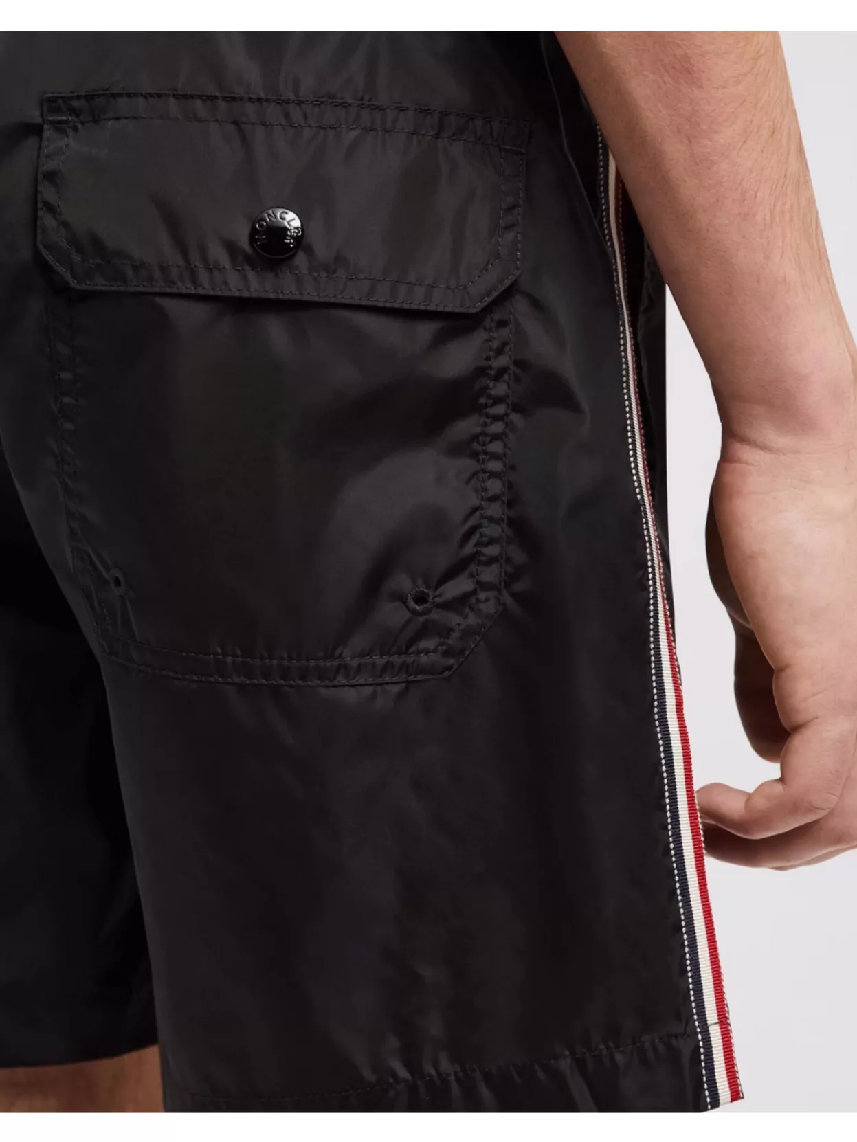 Moncler Tricolor Trim Swim Shorts