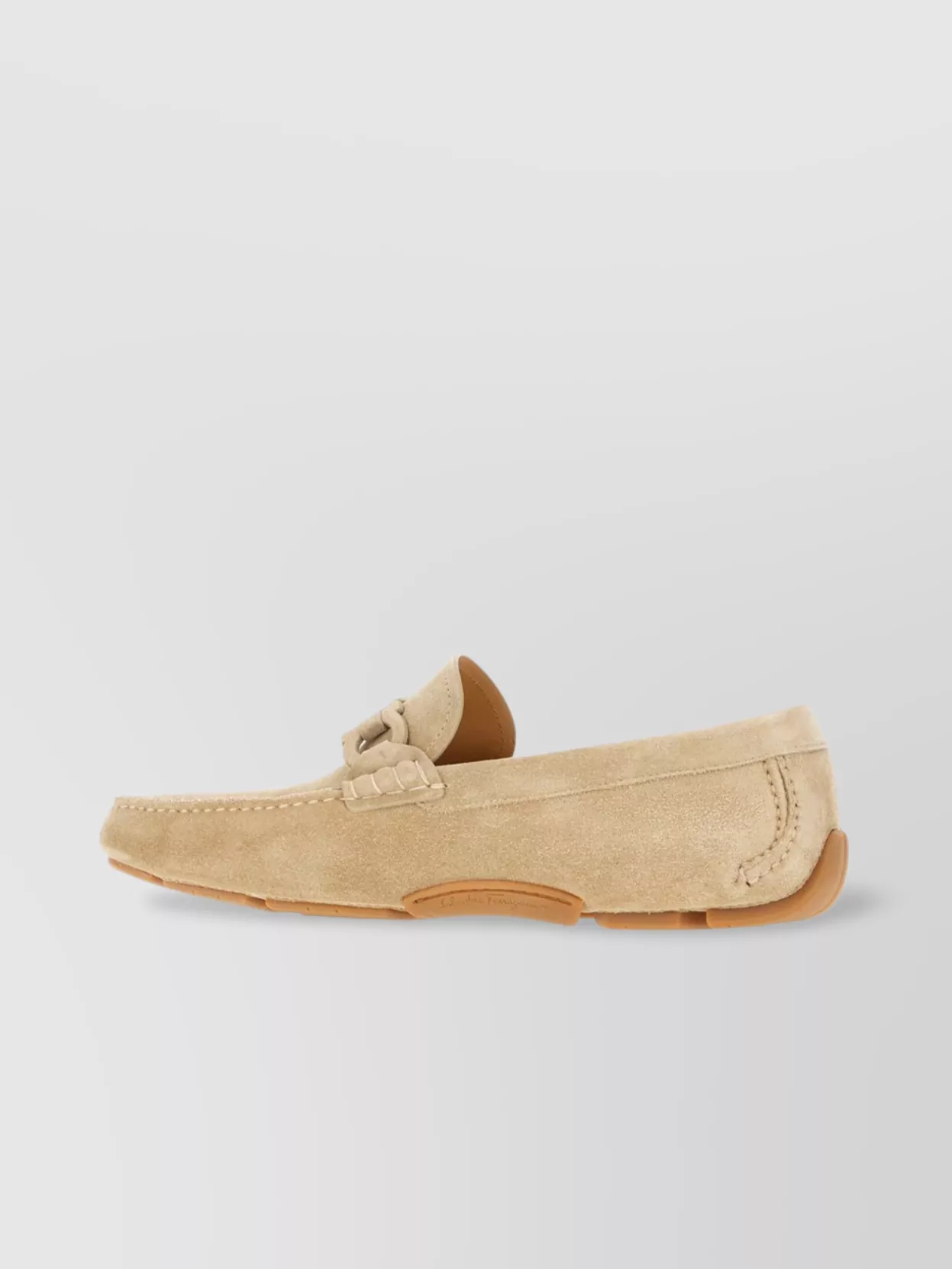 Ferragamo Braided Detail Suede Loafers