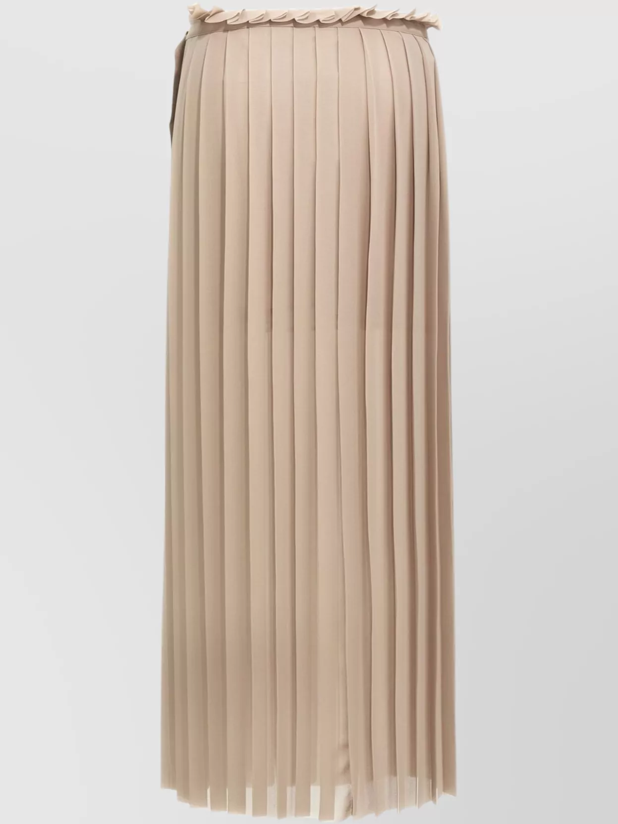 Ami Paris Skirt With Pleated Design And Ruffled Waistband