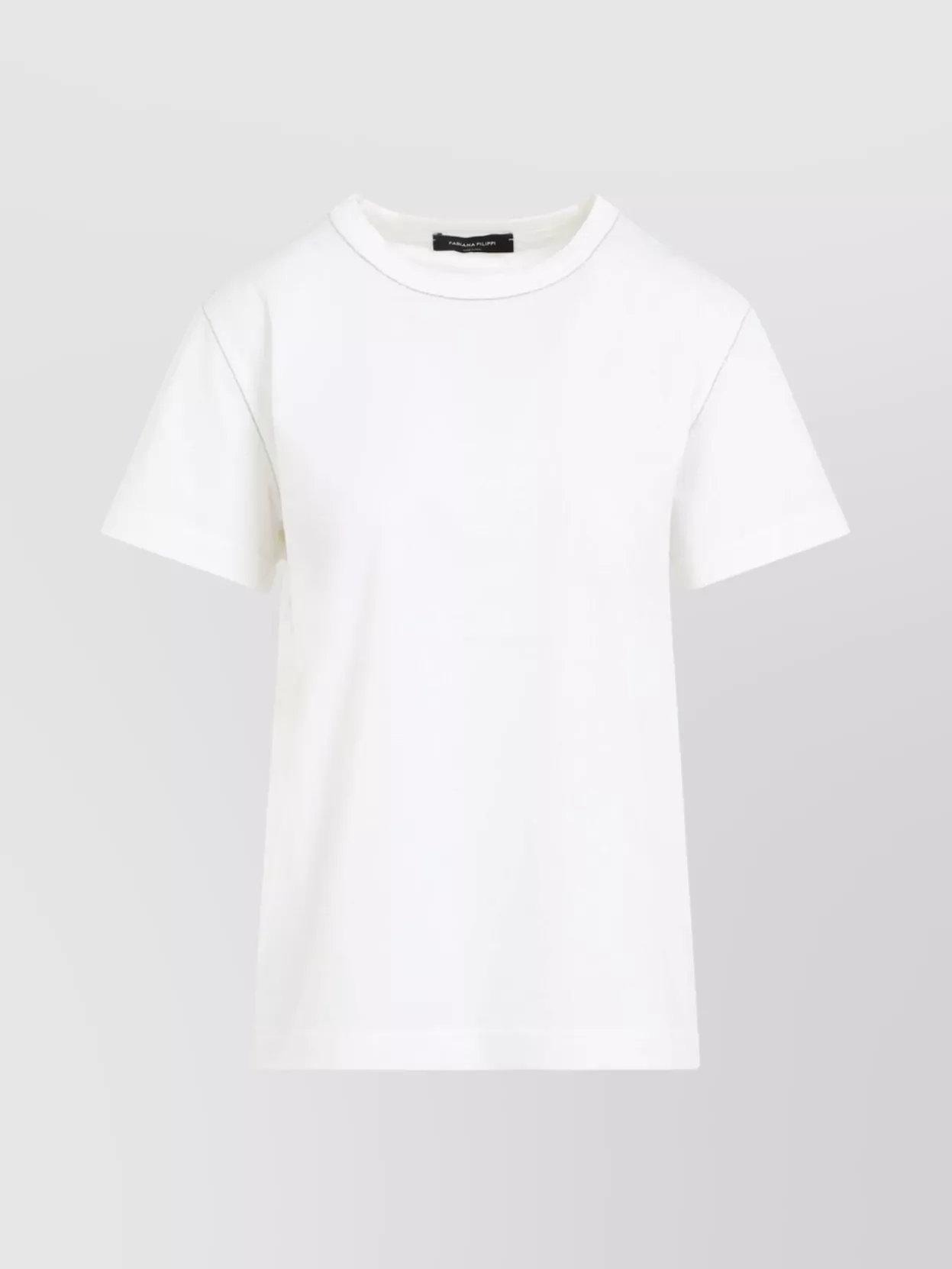 Fabiana Filippi Cotton T-Shirt With Metal Detail Trim