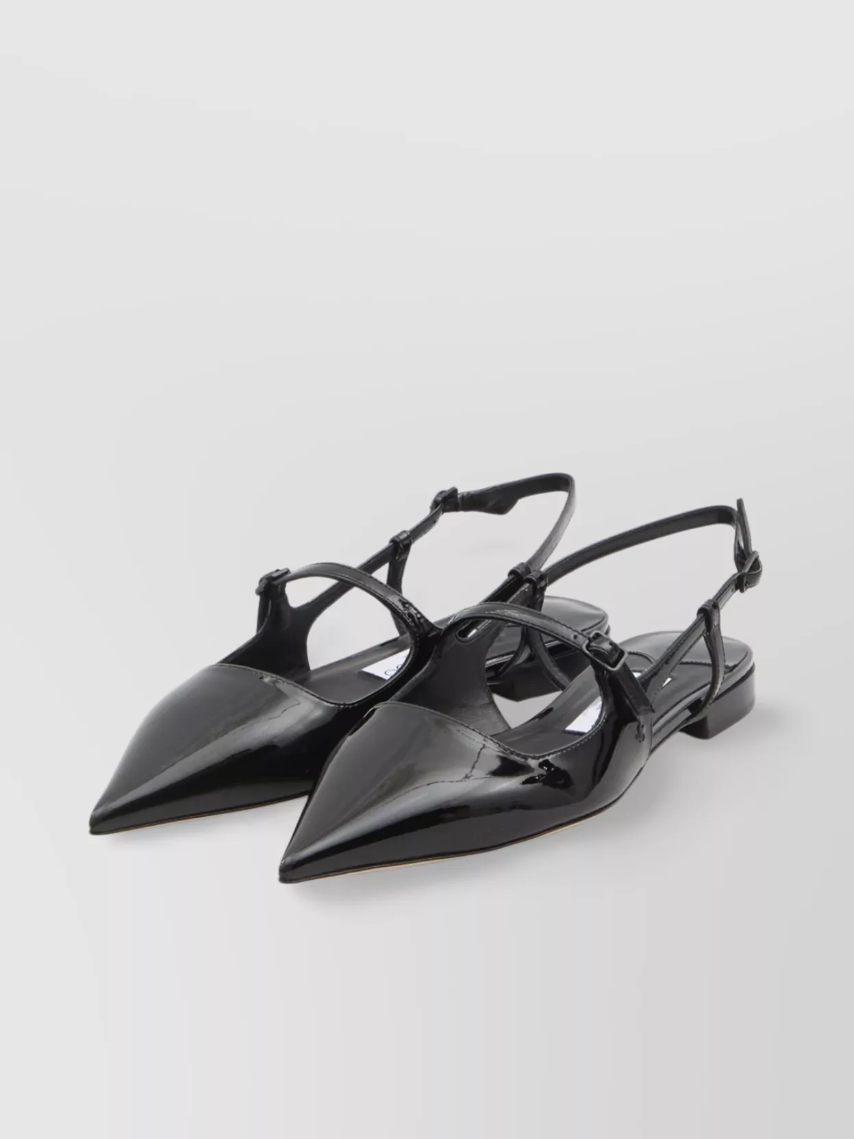 Jimmy Choo 'didi Flat' Black Ballerinas With Shiny Finish In Black