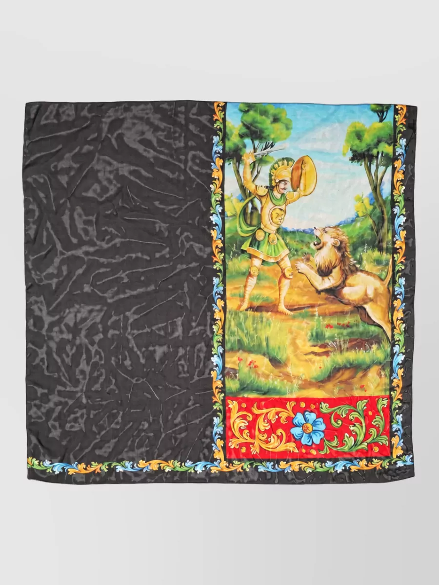 Dolce&Gabbana Silk Scenery Print Scarf