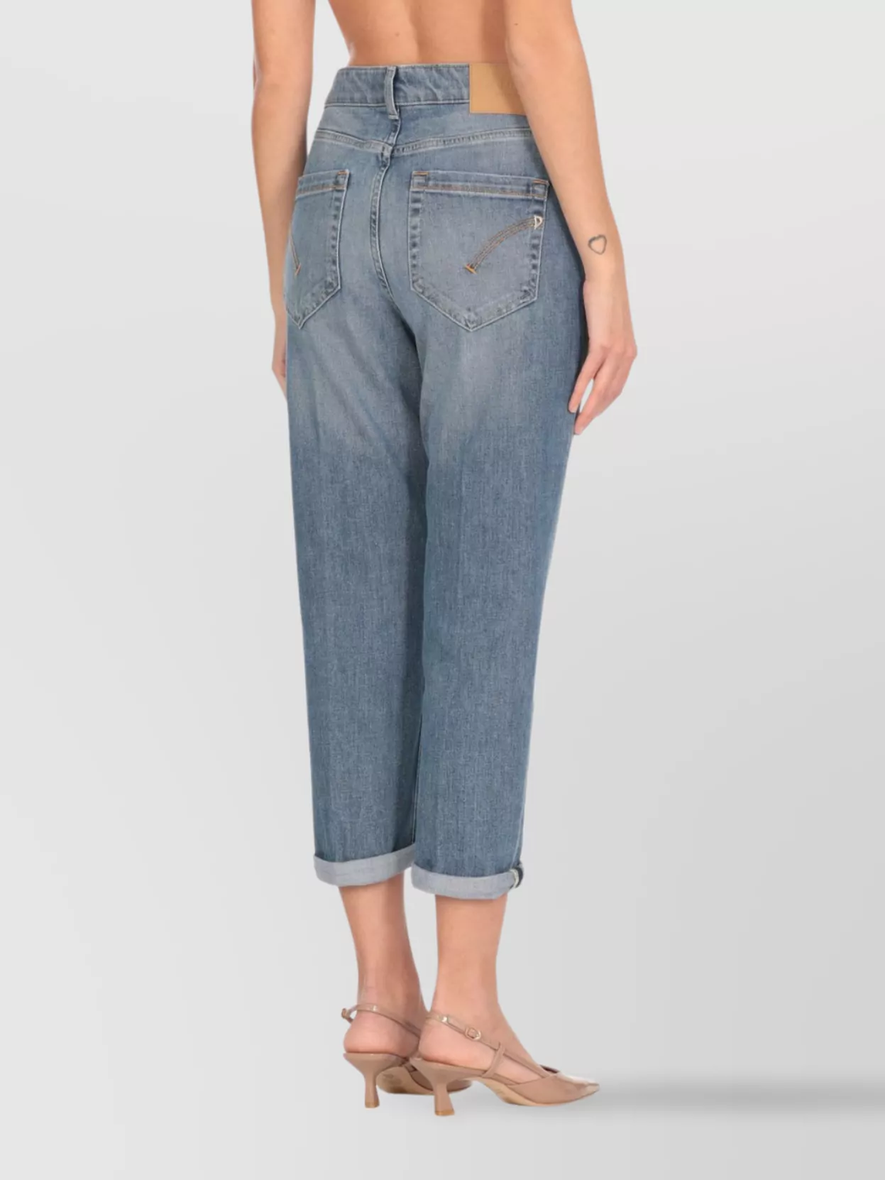 Dondup Straight Cotton Jeans Rolled Cuffs