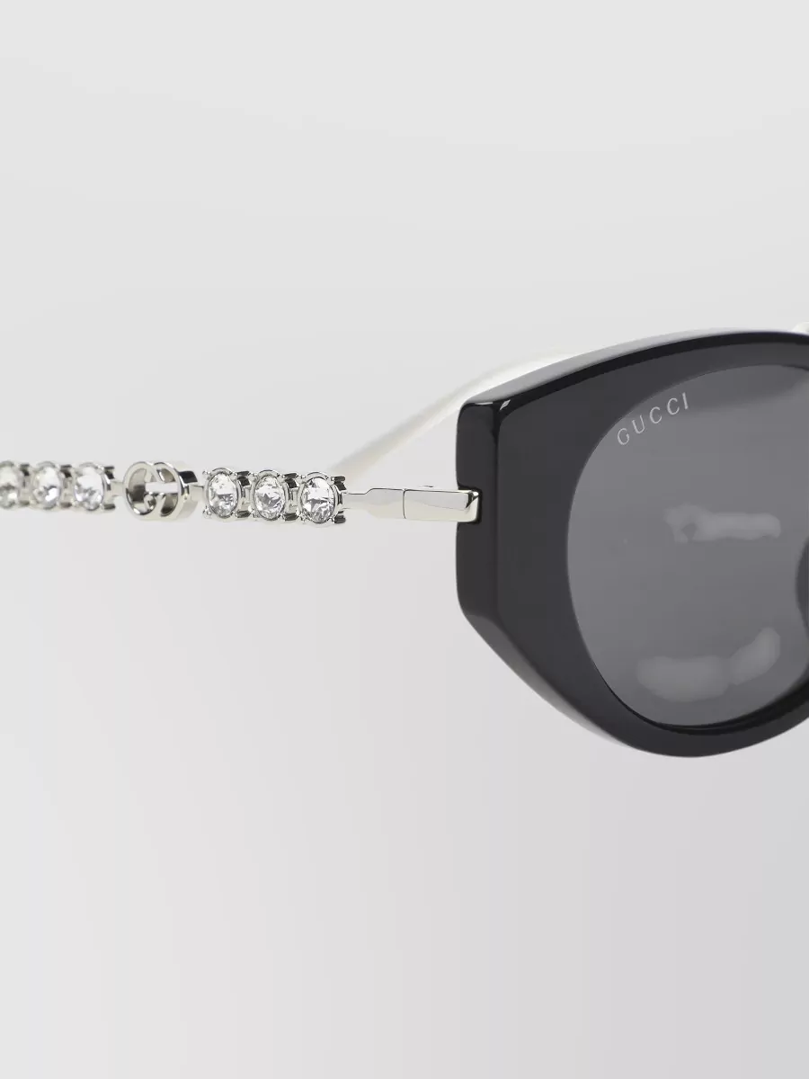 Gucci Crystal Embellished Acetate Cat Eye Sunglasses