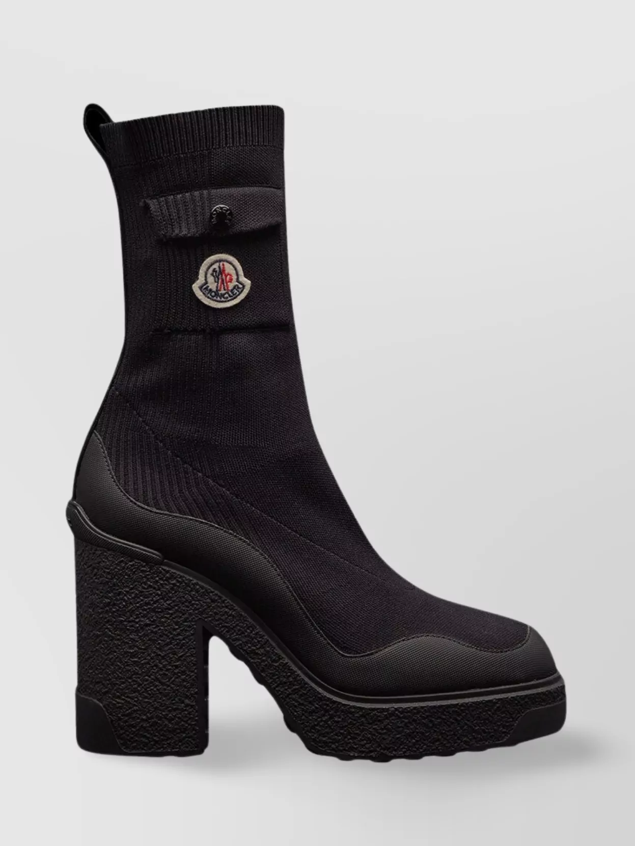 MONCLER 10CM HEEL CHUNKY ANKLE BOOTS
