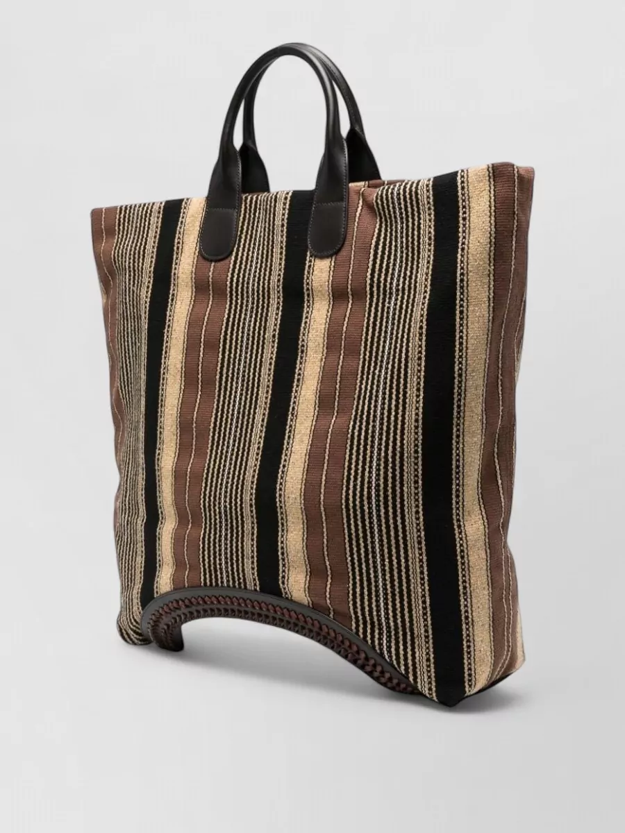 Emporio Armani Striped Tote Bag