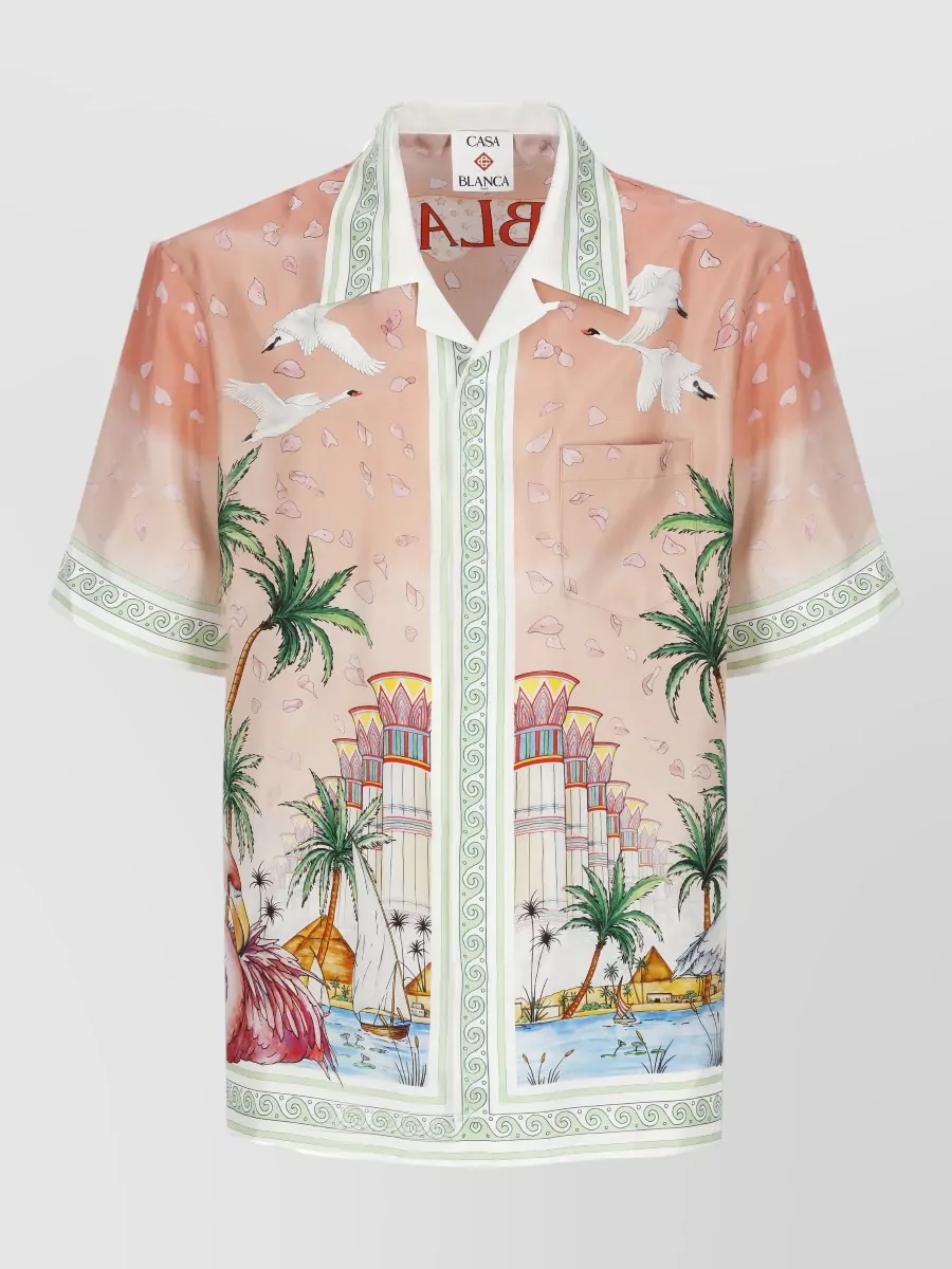 Casablanca silk printed short-sleeve shirt