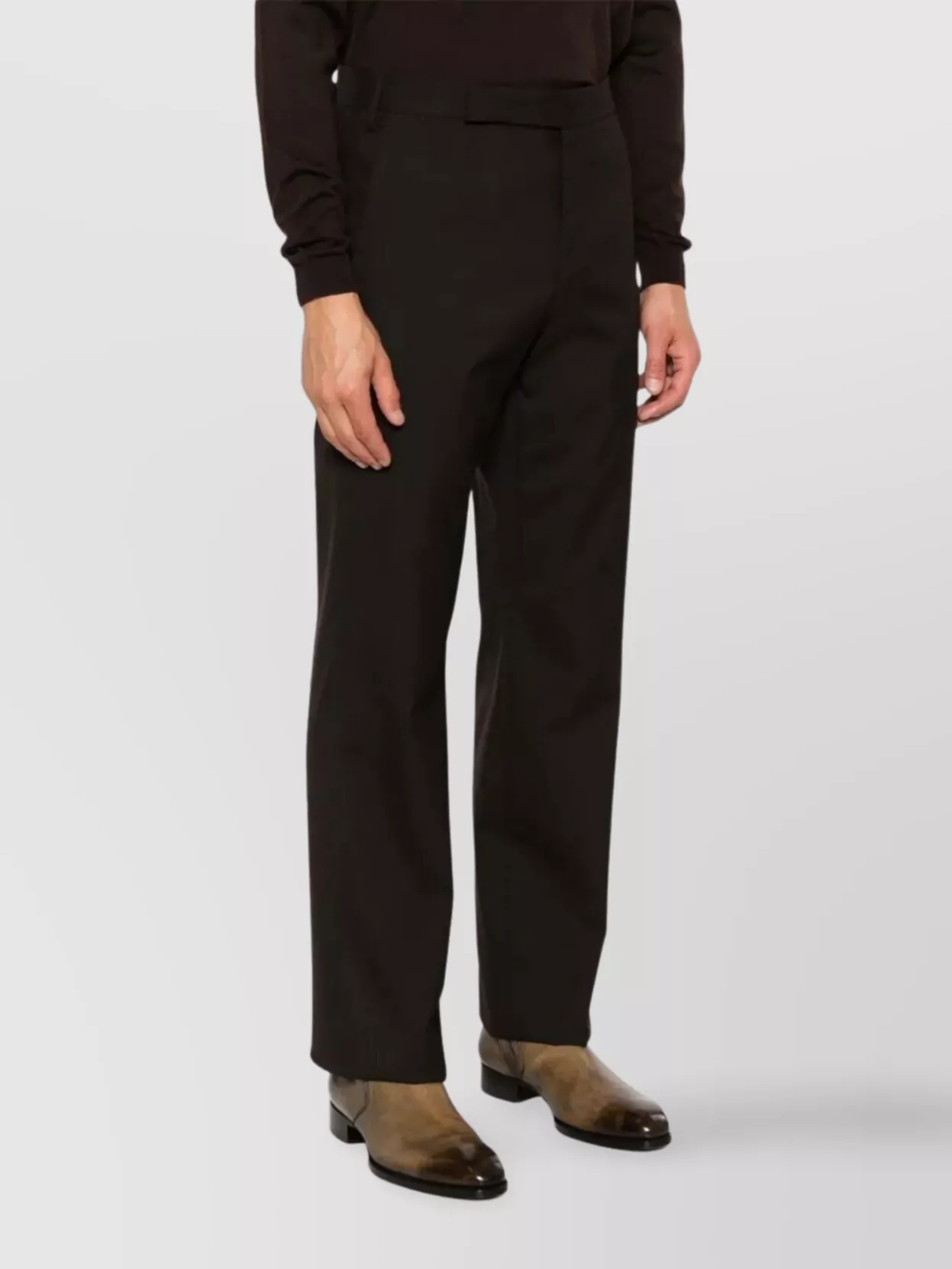 Lardini Straight Leg Pants Side Back Pockets