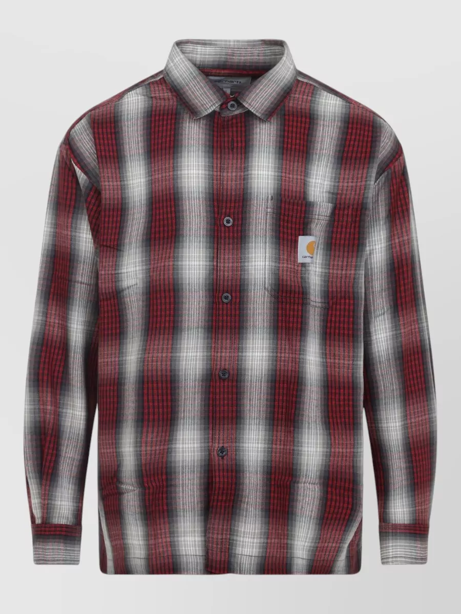 Carhartt Wip Long Sleeve Plaid Shirt With Chest Pocket