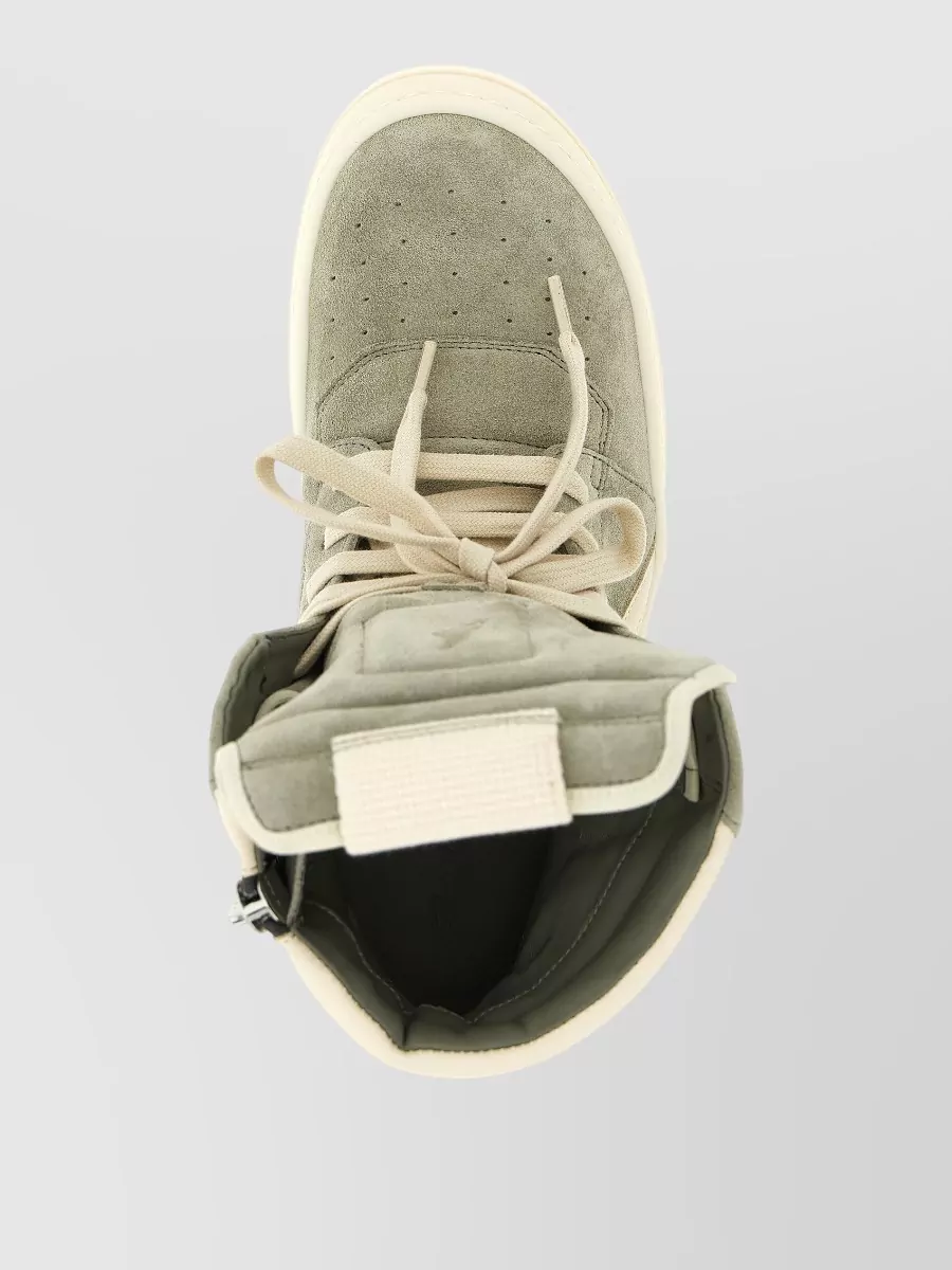Rick Owens Leather High-Top Sneakers