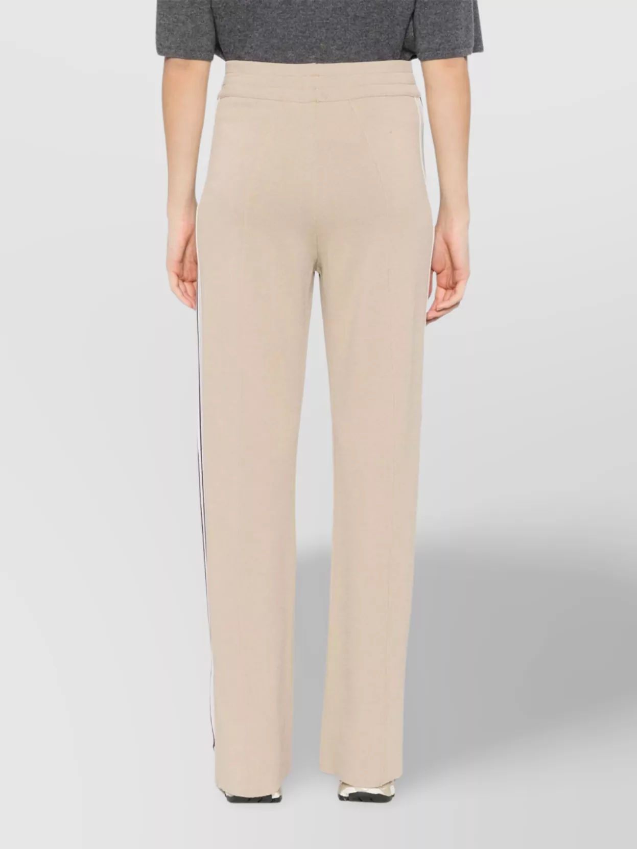 Shop Autry Wide Leg High Waist Sweatpants With Side Stripe