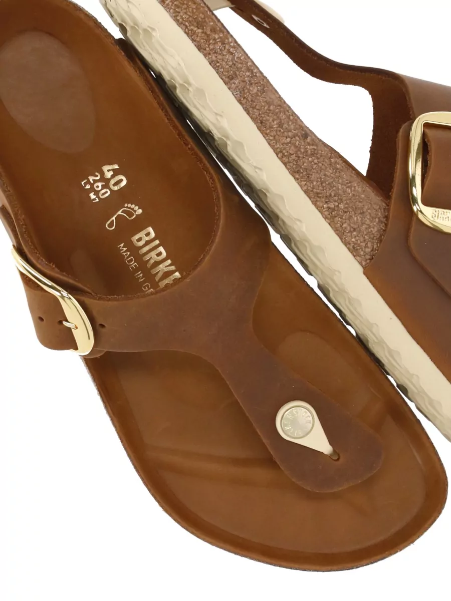 Birkenstock Leather Flat Sandals Open Toe Design
