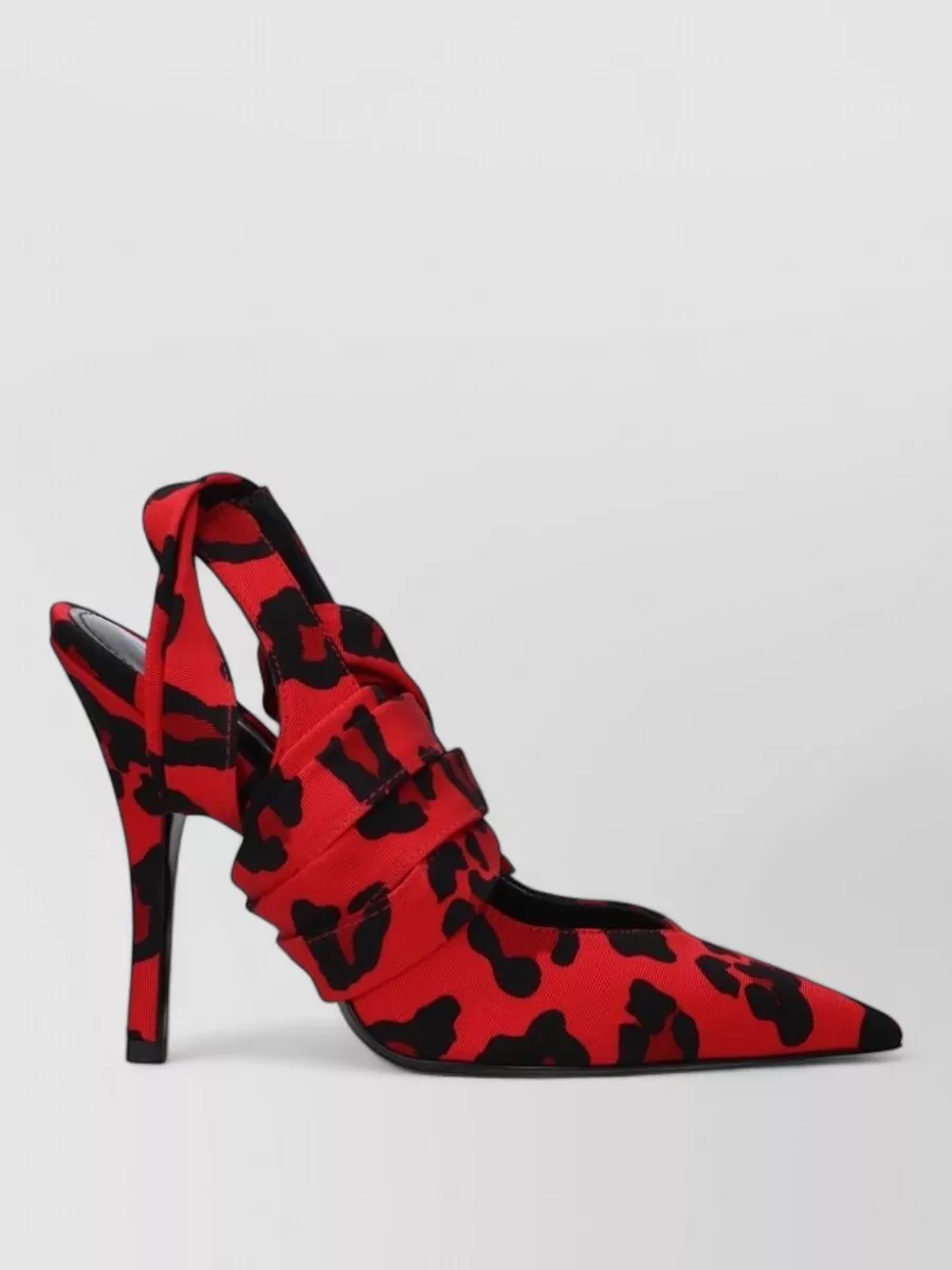 The Attico Leopard Print Tie Sandals