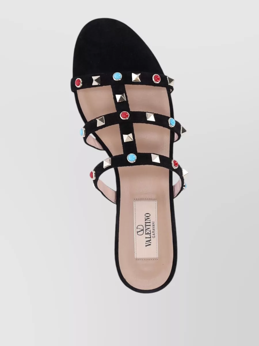 Valentino Garavani Sandals Flat Sole Multistrap Open Toe