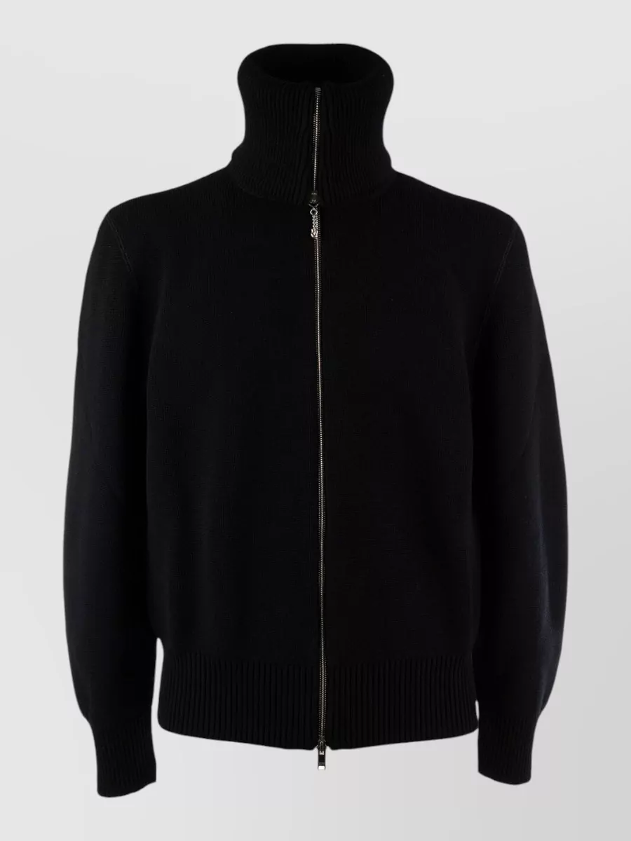 Bottega Veneta ribbed high-neck zip cardigan