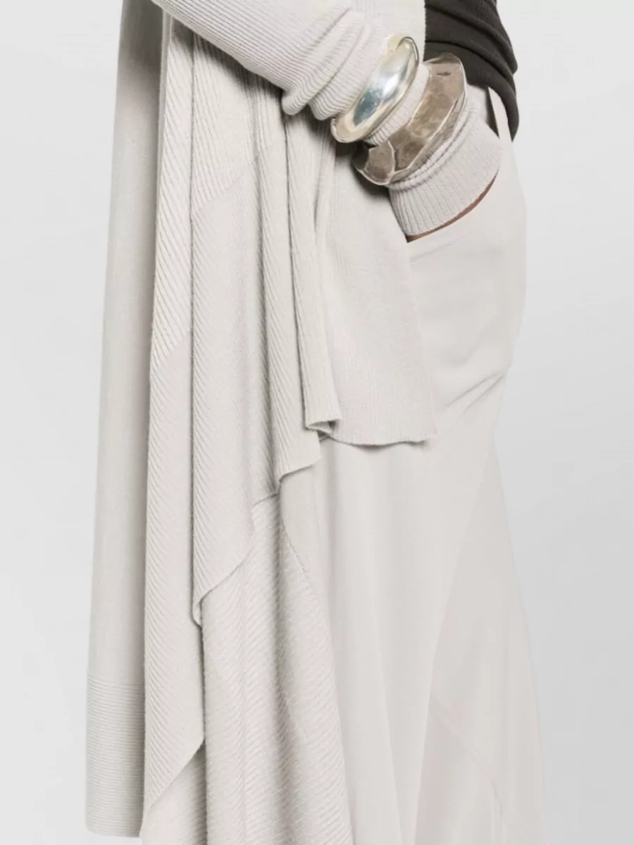 Rick Owens Long Wool Cardigan Open Front Knit