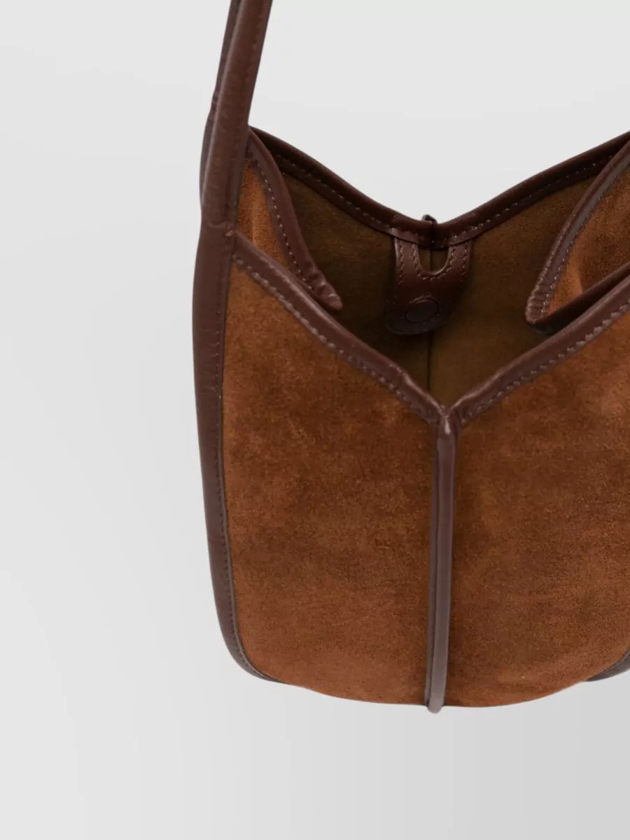 Hereu Leather Paneled Mini Bucket Bag