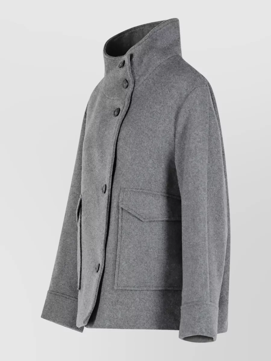 Closed Wool Single Breasted Coat