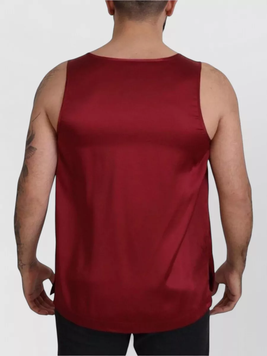 Dolce&Gabbana Silk Round Neck Sleeveless Tank Top