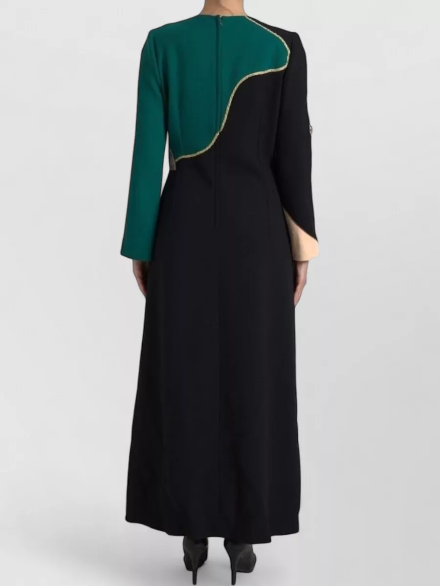Dolce&Gabbana Wool Long-Sleeve Maxi Dress