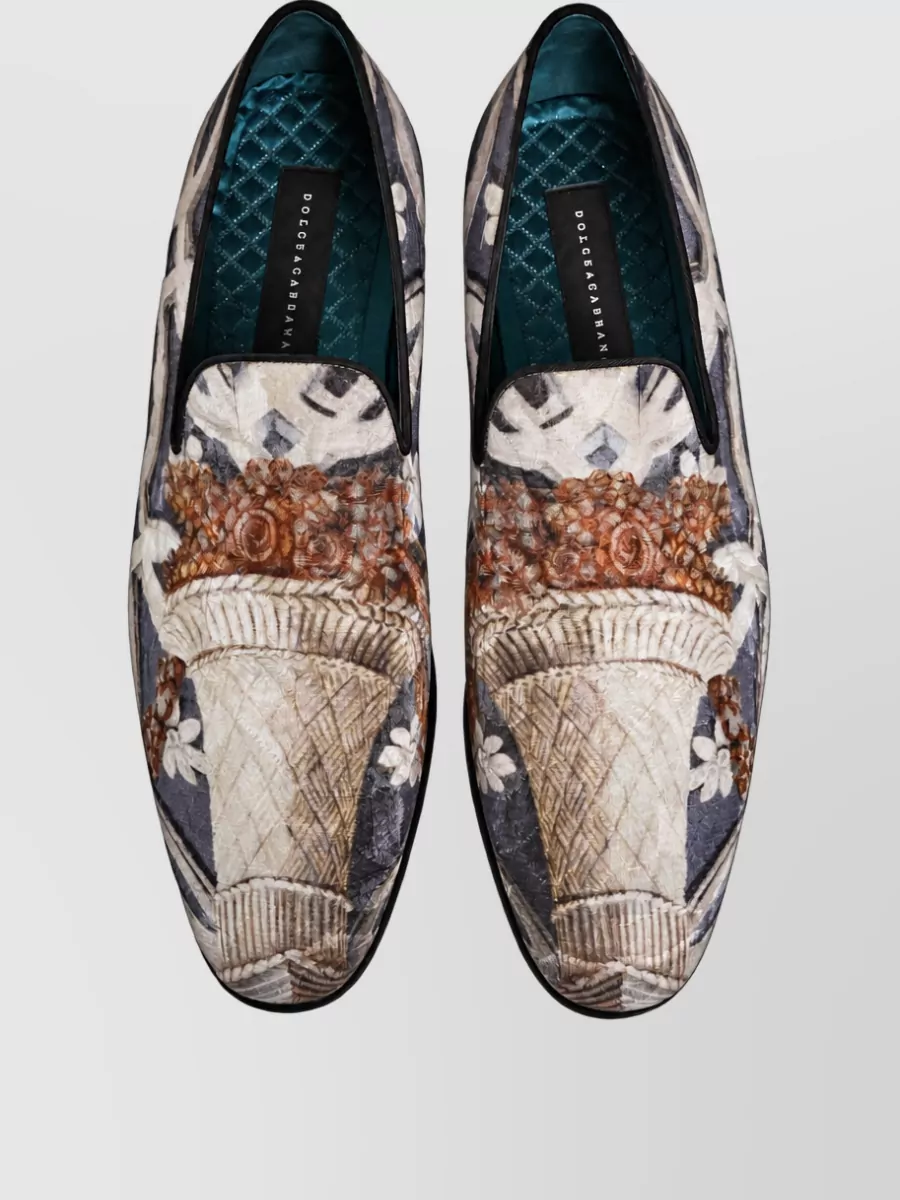 Dolce&Gabbana Floral-Embroidery Monk Shoes