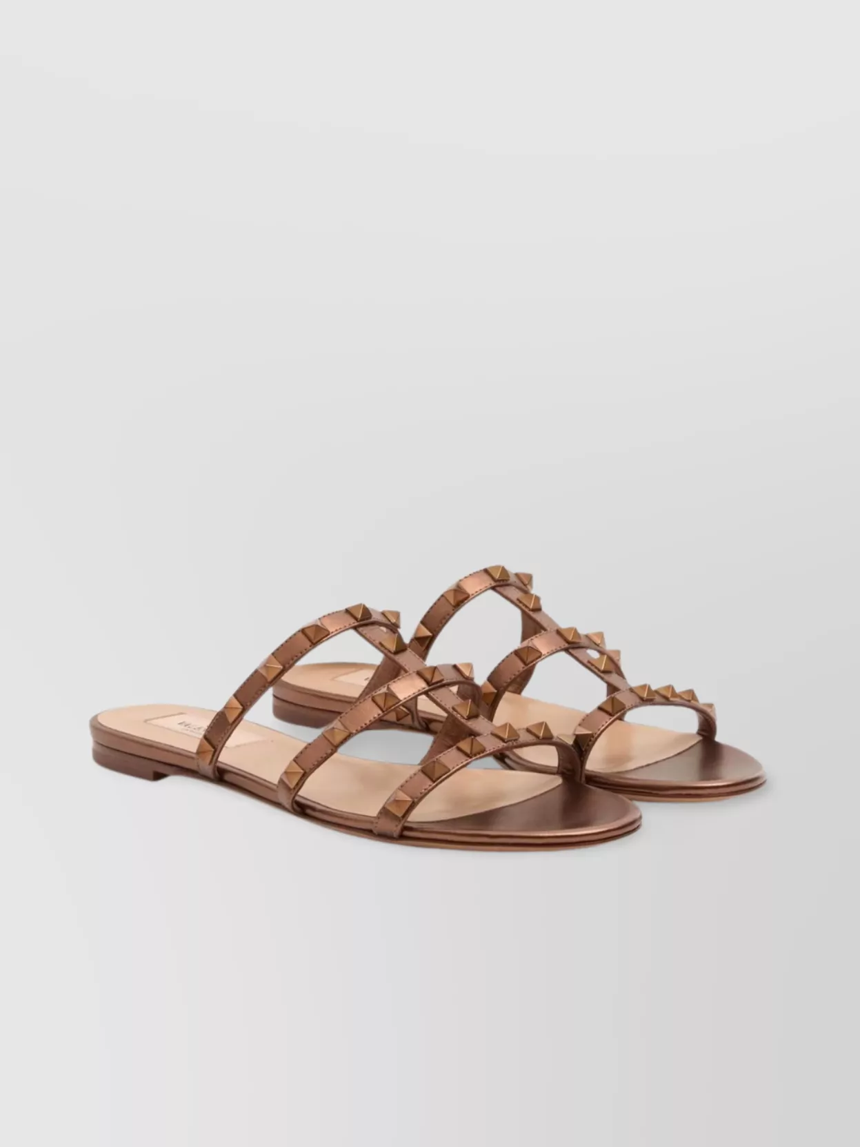 Valentino Leather Sandals Metallic Studs