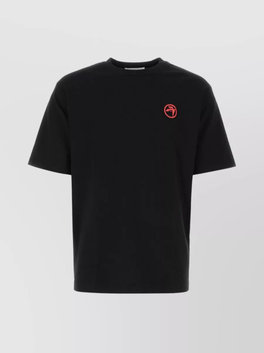 Shop Ambush Logo Print Cotton Oversize T-shirt In Black