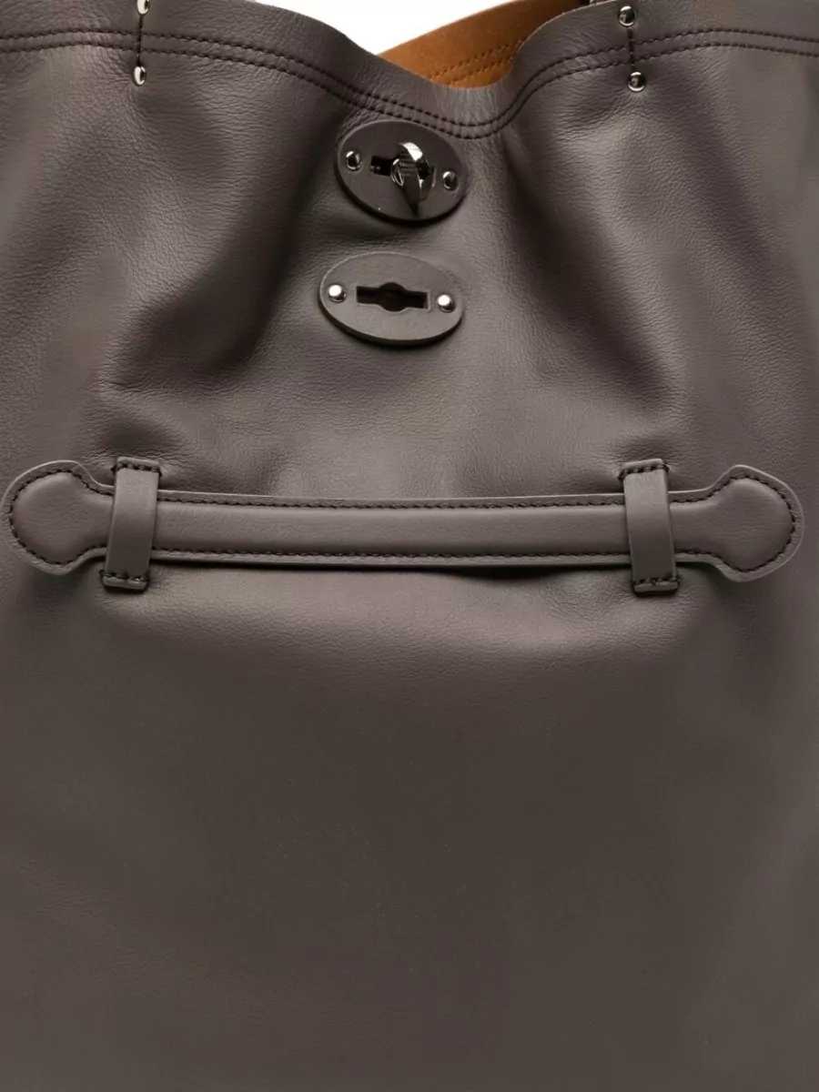 Zanellato Leather Studded Tote Bag