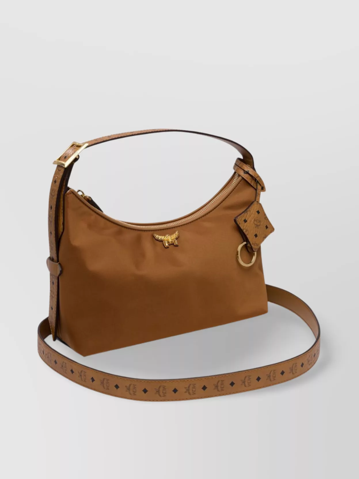 Mcm Adjustable Strap Shoulder Bags With Gold-Tone Hardware