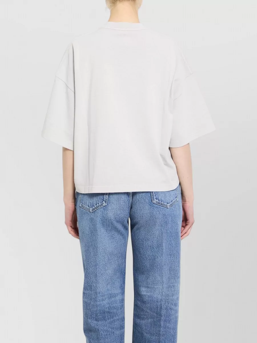 Jacquemus Cropped Oversized Cotton Jersey T Shirt