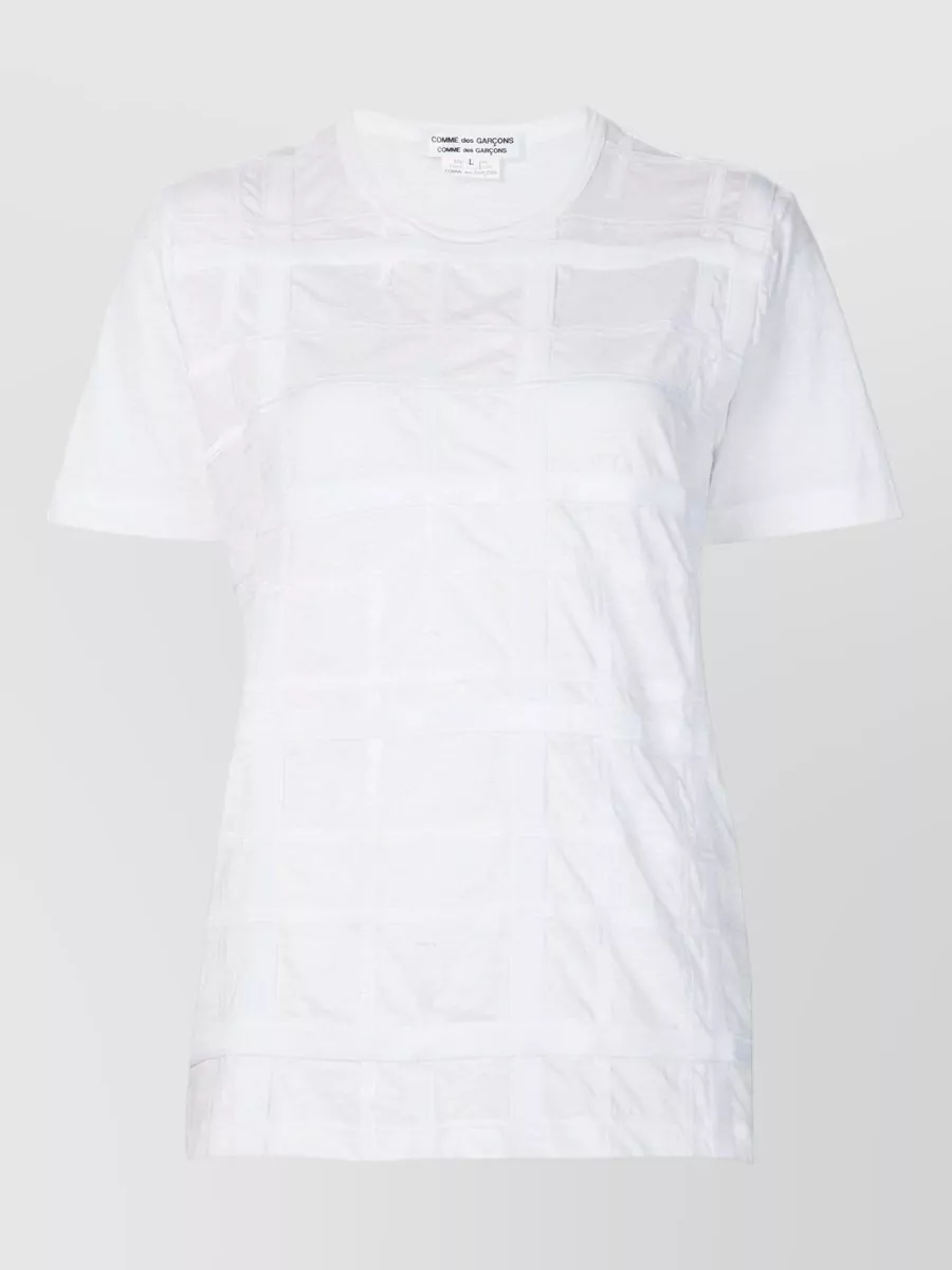 Comme Comme Cotton T Shirt Ribbon Detail Round Neck