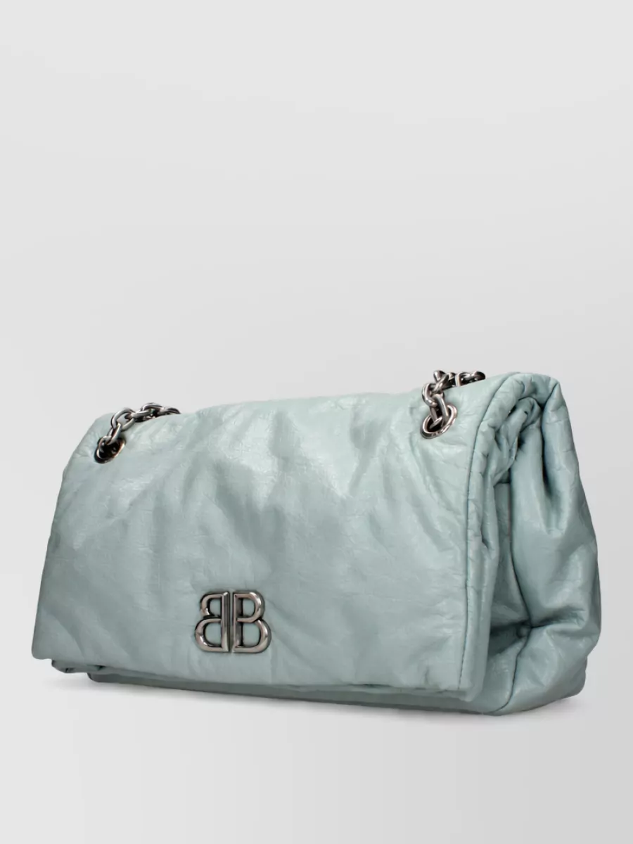 Balenciaga Monaco Leather Clutch Bag