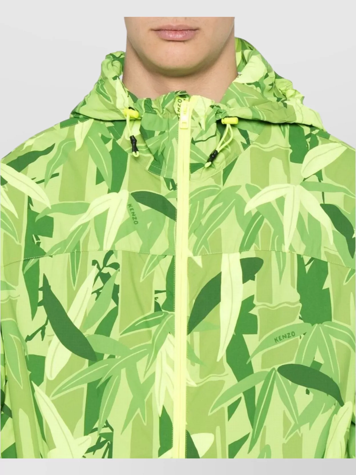 Kenzo Printed Hooded Blazer Drawstring Elements