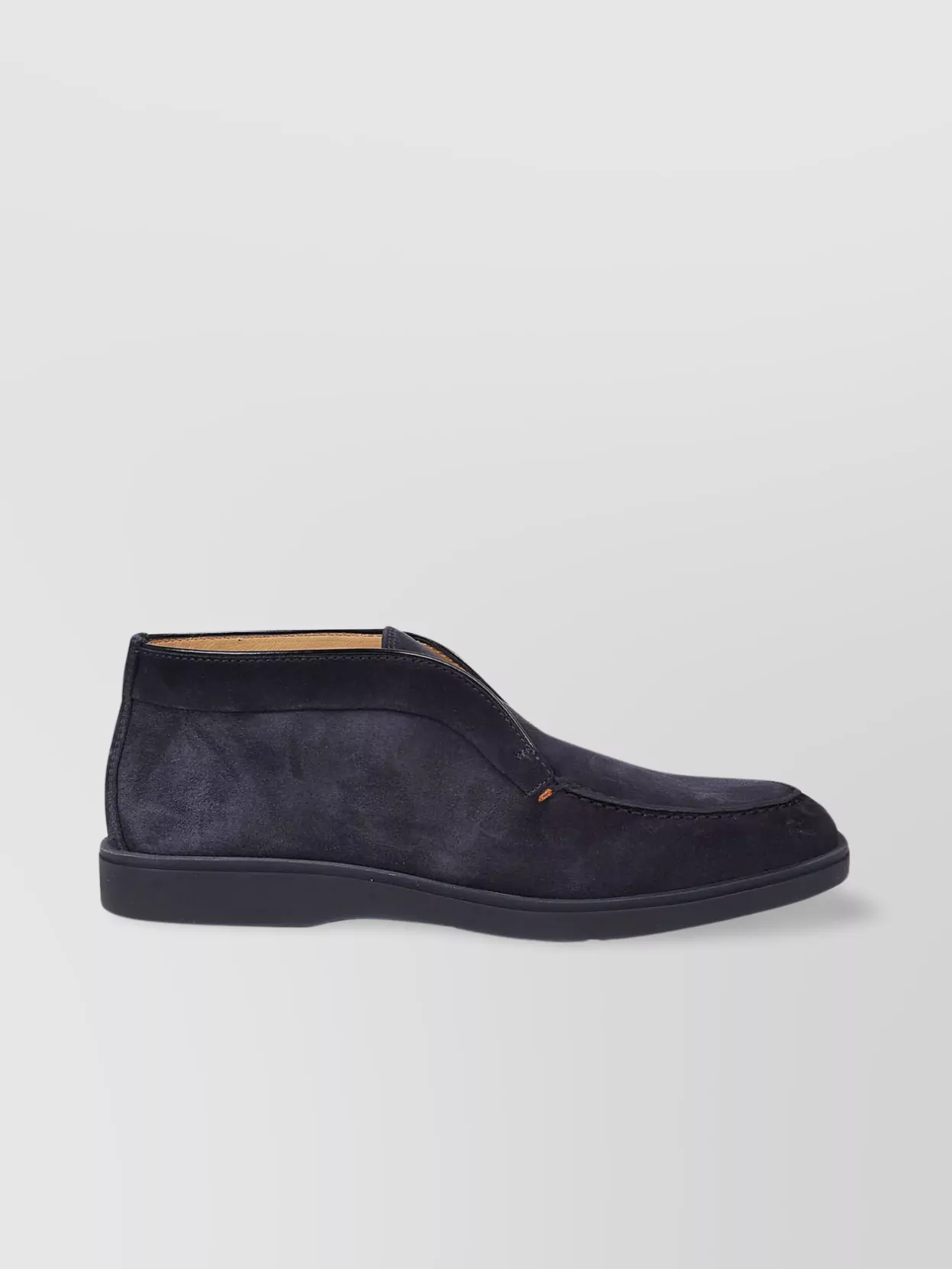 Shop Santoni Rounded Toe Suede Lace-up Shoes In Black